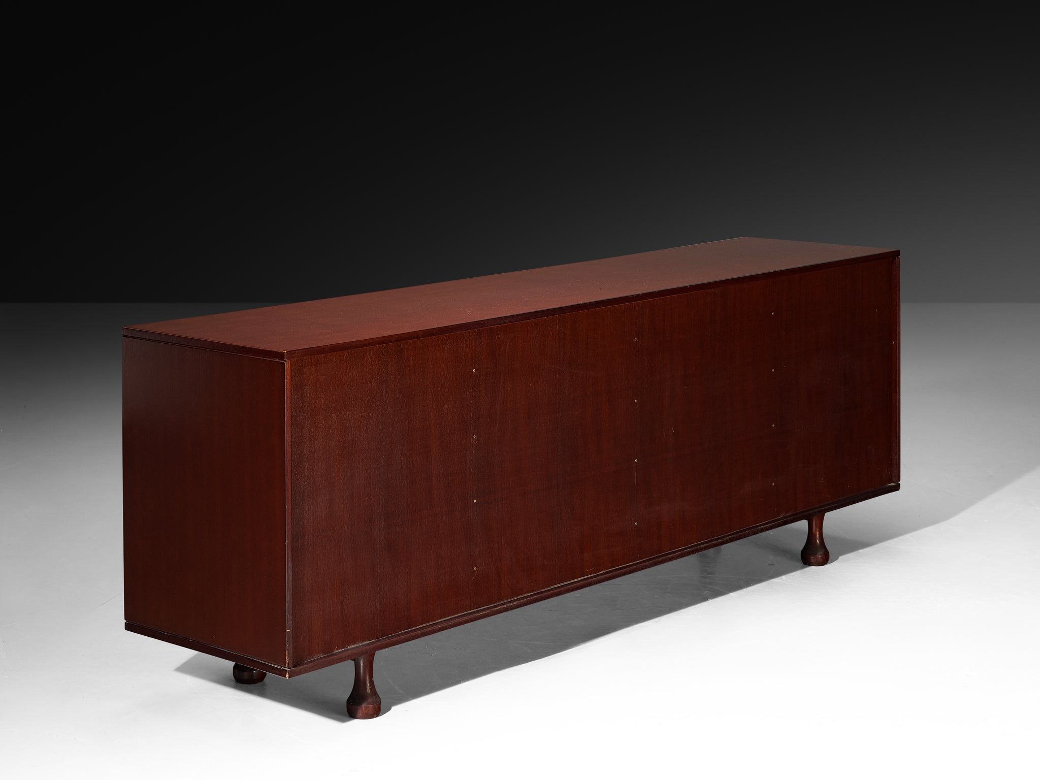 Angelo Mangiarotti for Sorgente dei Mobili Sideboard in Mahogany Grasscloth Case pieces and storage cabinets Morentz