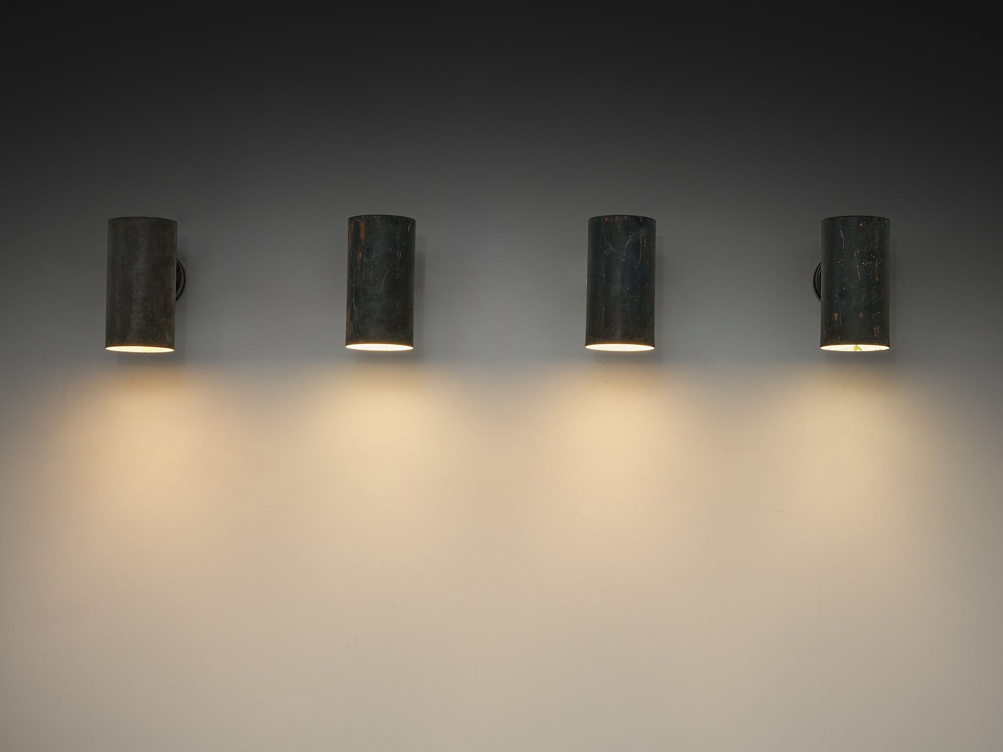 Hans-Agne Jakobsson ‘Rulle’ Wall Lights in Patinated Copper Lighting Morentz