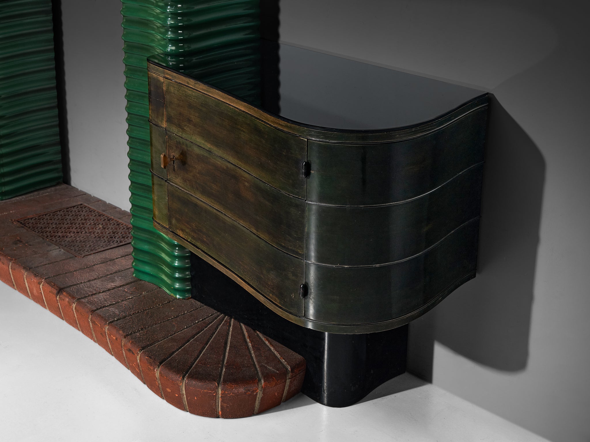 Ernesto Valabrega for Studio Vittorio Valabrega Decorative Fireplace Mantel Building and Garden Elements Morentz