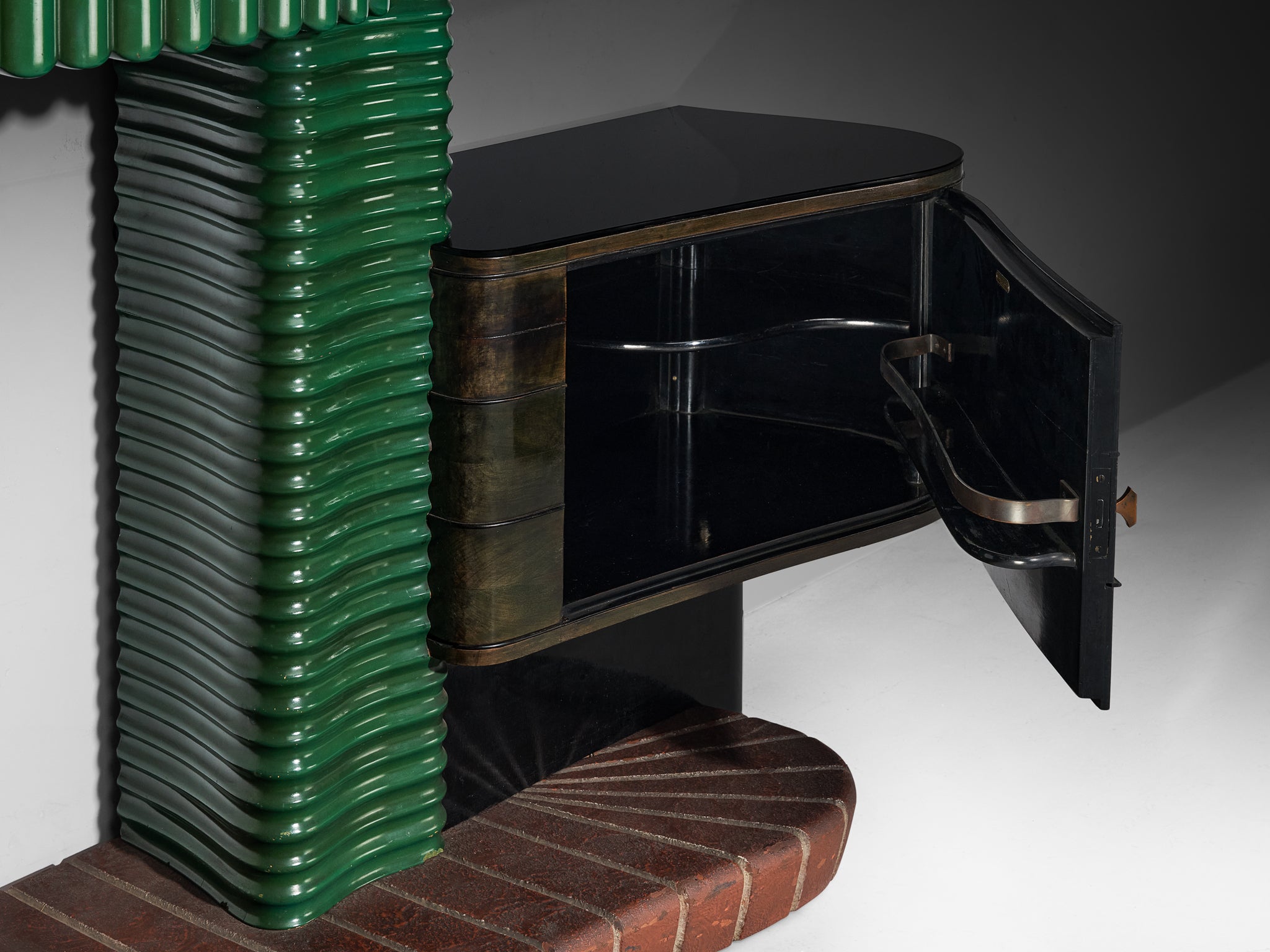 Ernesto Valabrega for Studio Vittorio Valabrega Decorative Fireplace Mantel Building and Garden Elements Morentz