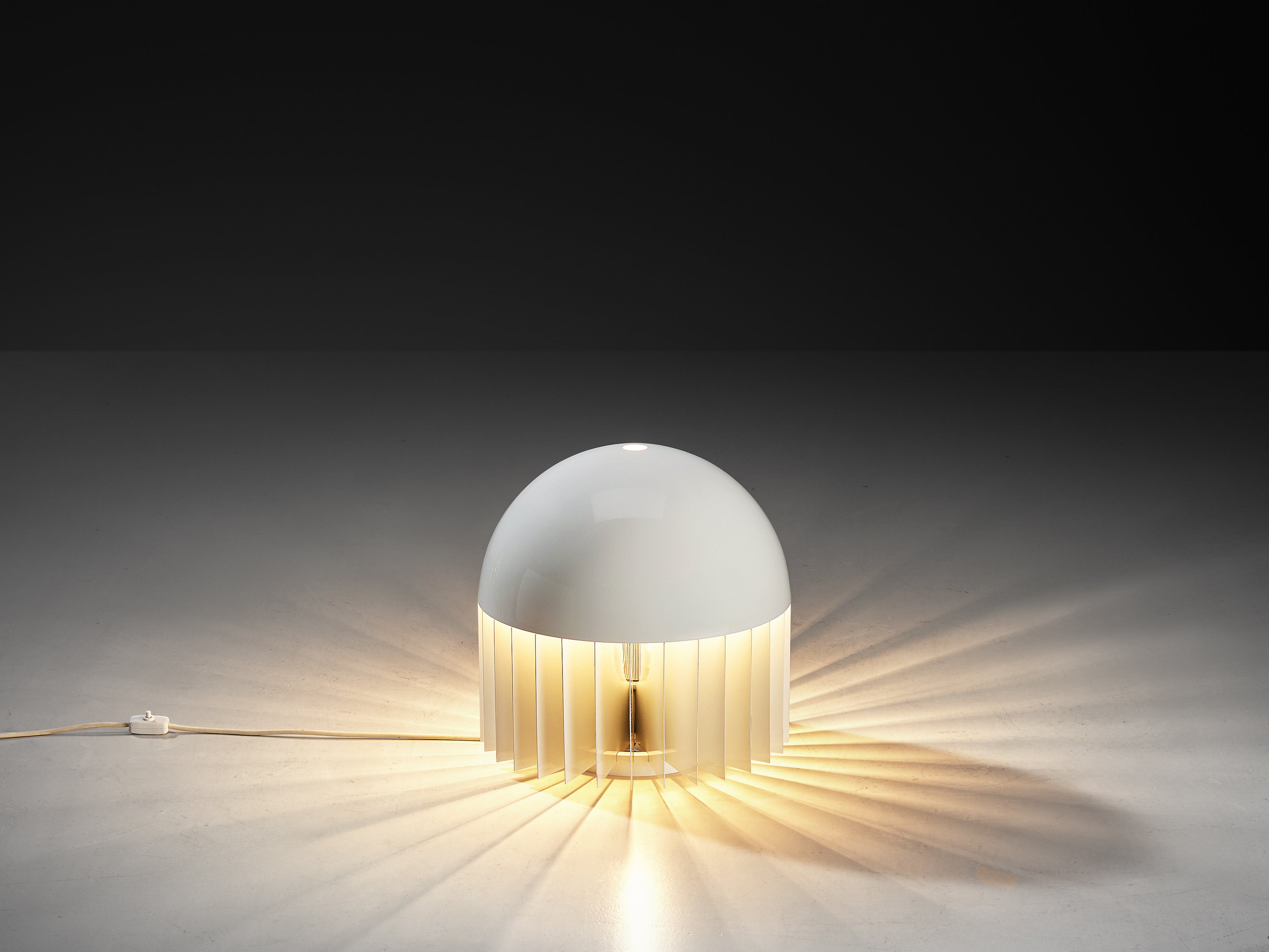 Giancarlo Mattioli for Sirrah 'MT' Floor or Table Lamp in White Lacquered Aluminum Lighting Morentz