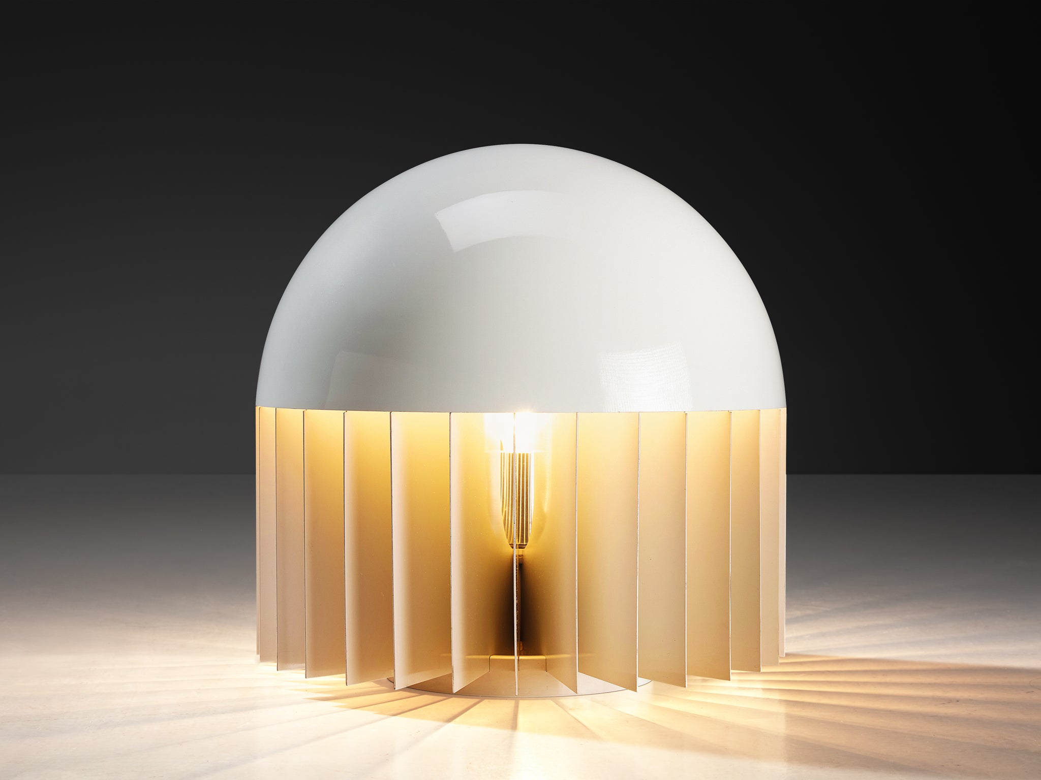 Giancarlo Mattioli for Sirrah 'MT' Floor or Table Lamp in White Lacquered Aluminum Lighting Morentz