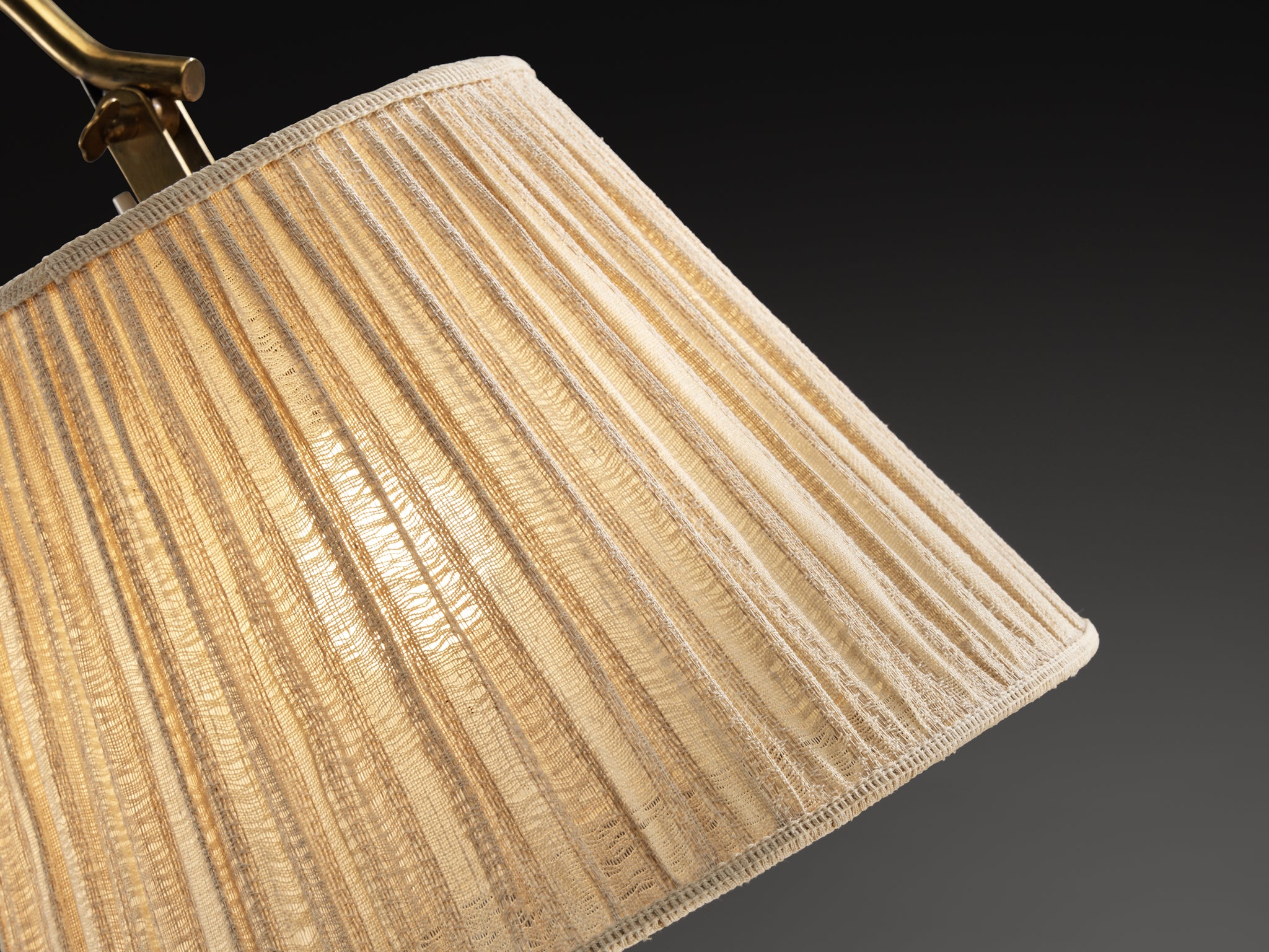 Paavo Tynell for Taito Oy ‘9609’ Floor Lamp in Brass and Cane Lighting Morentz