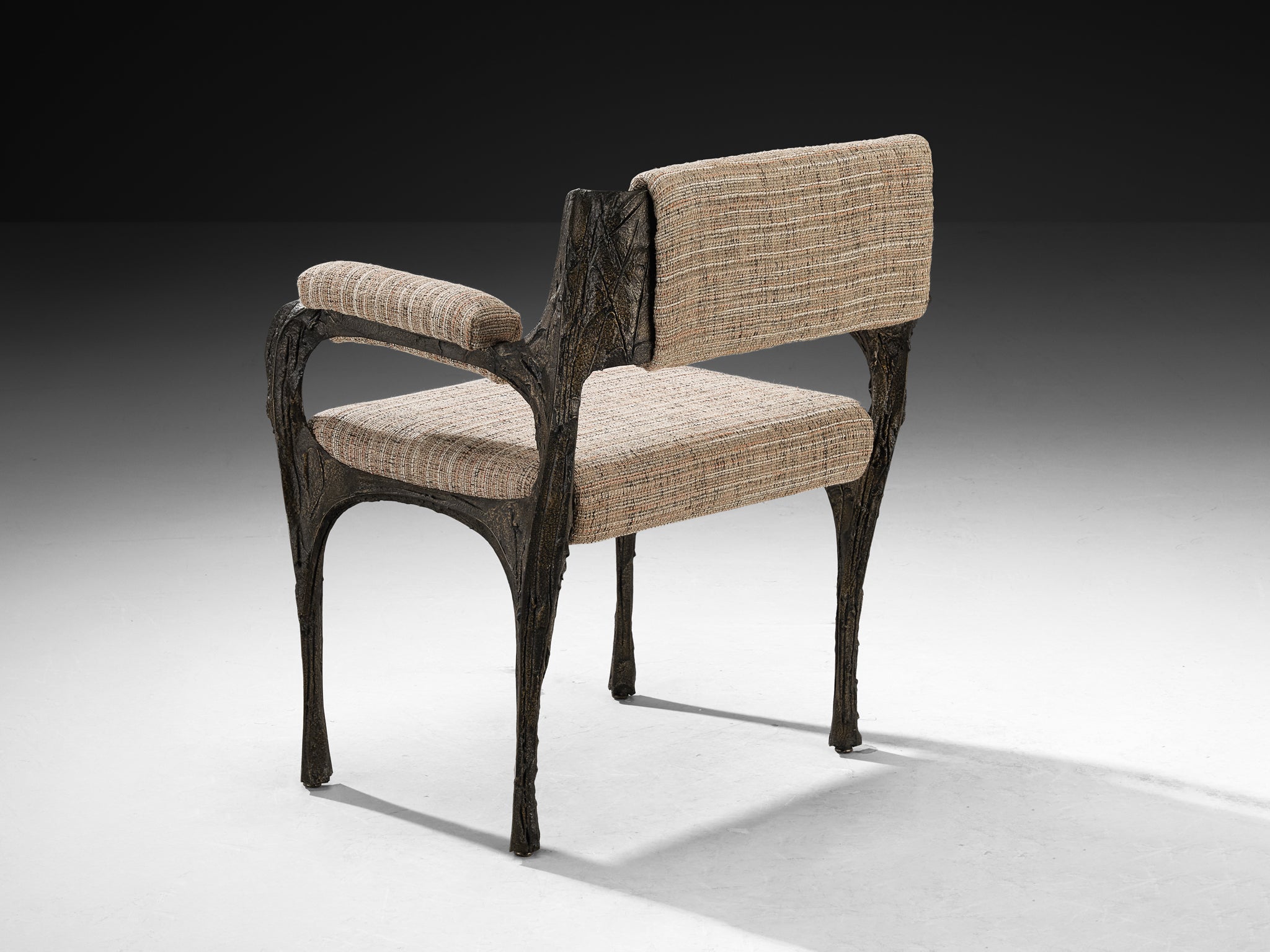 Paul Evans for Directional Sculpted Bronze Dining Chairs Seating Morentz