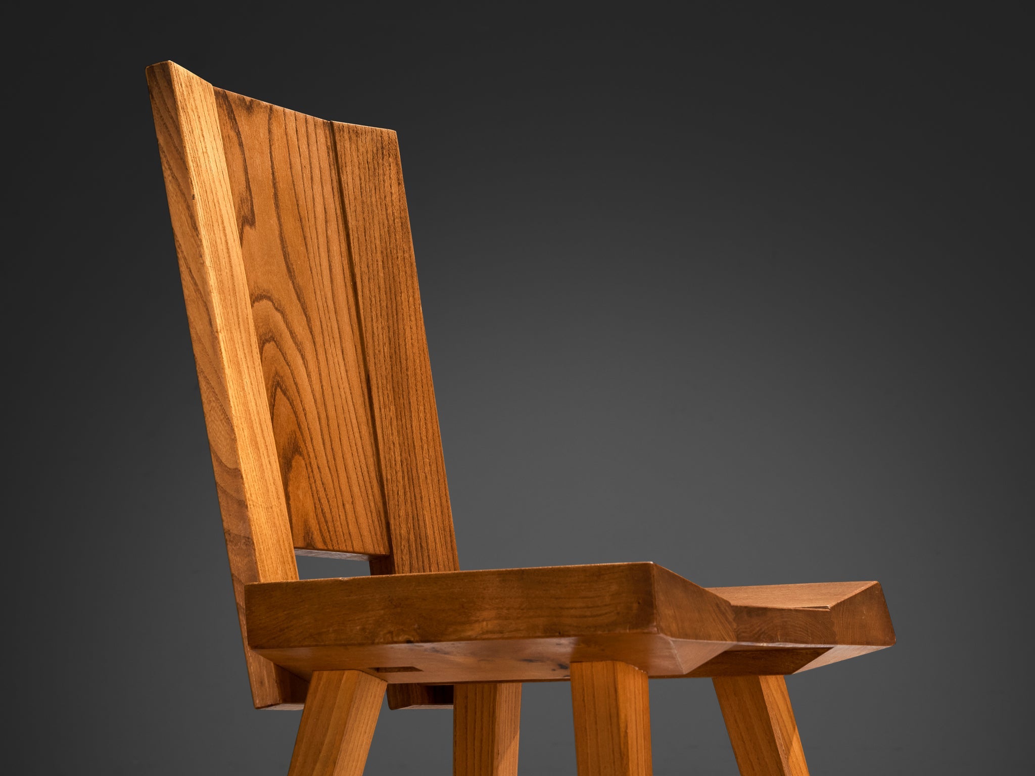 Atelier C. Demoyen Set of Six Chairs in Solid Elm seating Morentz