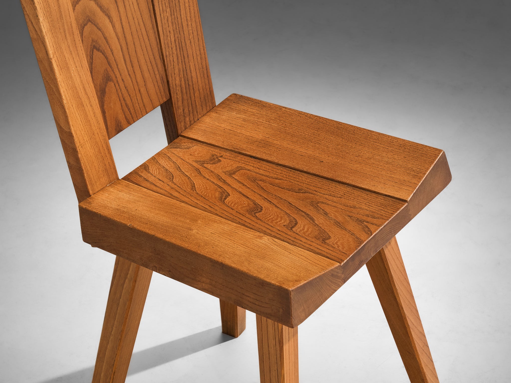 Atelier C. Demoyen Set of Six Chairs in Solid Elm seating Morentz