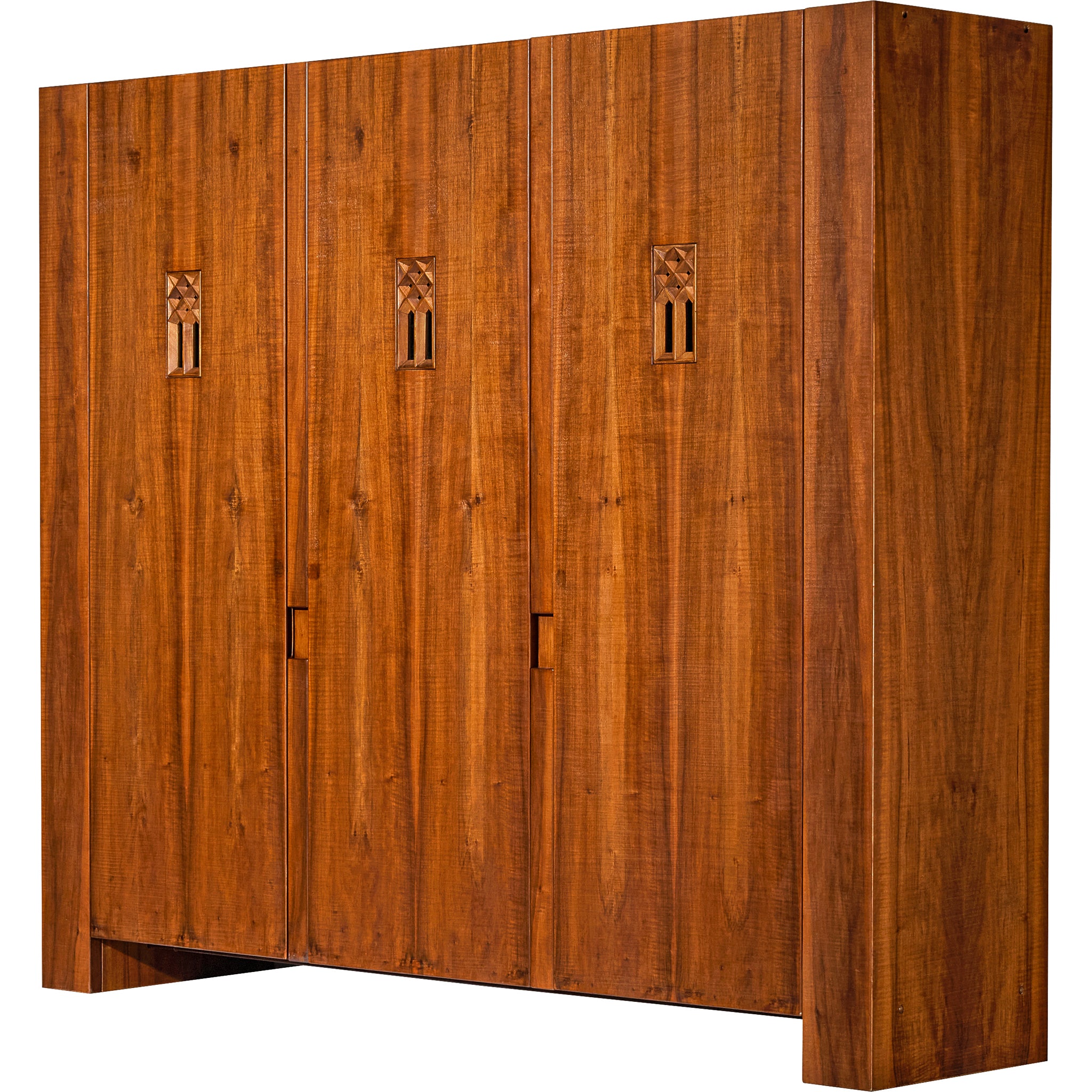 Giuseppe Rivadossi for Officina Rivadossi Grand Wardrobe in Walnut Case pieces and storage cabinets Morentz