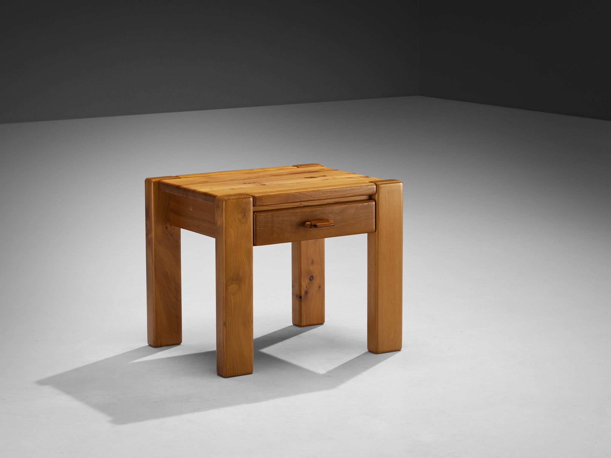 Maison Regain Night Stand in Elm and Leather More Furniture and Collectibles Morentz