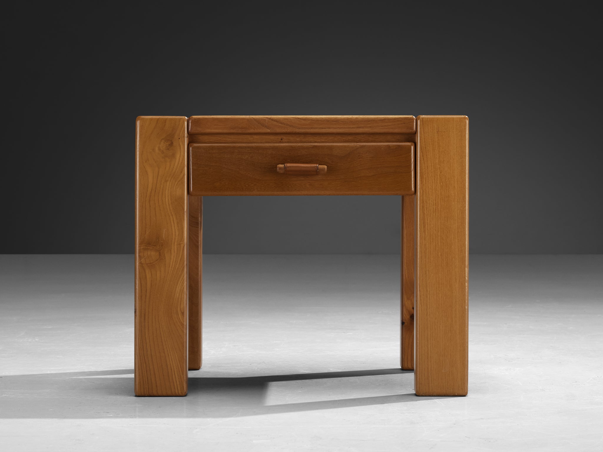 Maison Regain Night Stand in Elm and Leather More Furniture and Collectibles Morentz
