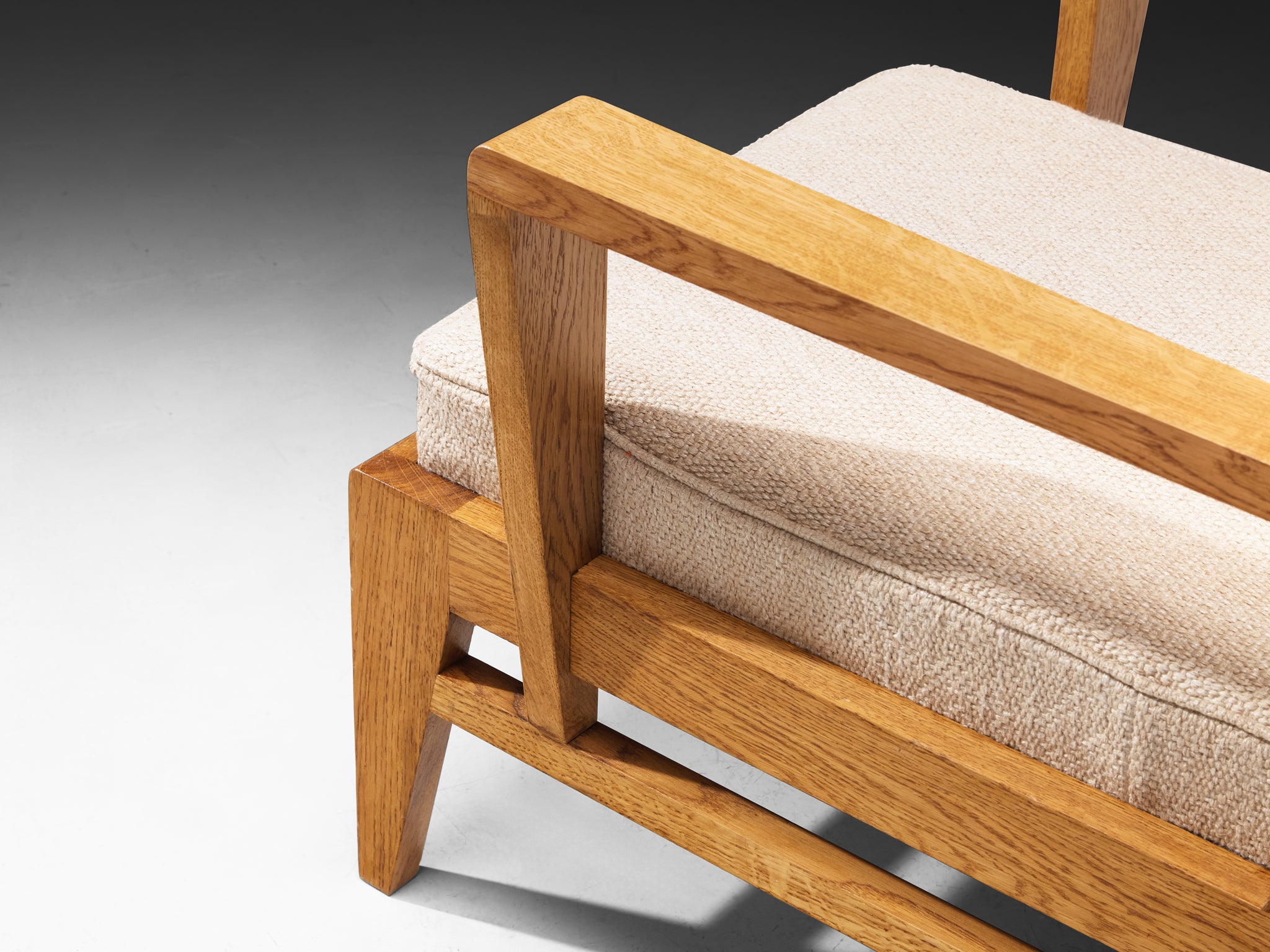 René Gabriel for Lieuvin 'RG178' Lounge Chair in Solid Wood