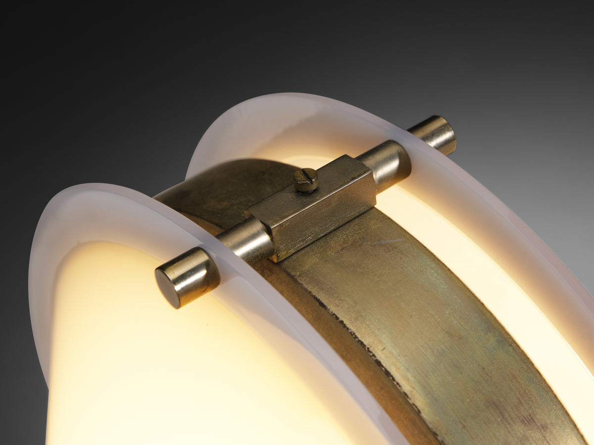 Rare Tito Agnoli for O-Luce '260' Table Lamp in Perspex and Brass Lighting Morentz