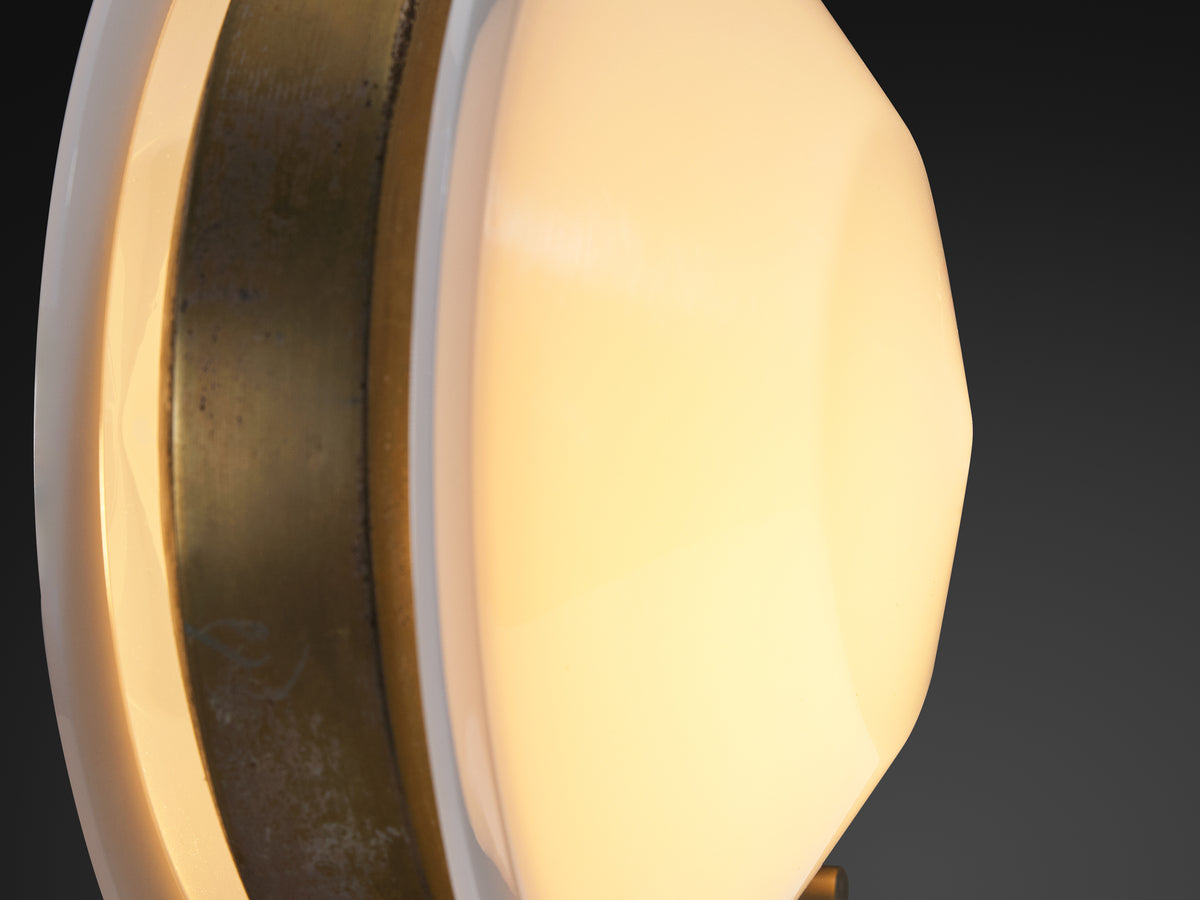 Rare Tito Agnoli for O-Luce '260' Table Lamp in Perspex and Brass Lighting Morentz