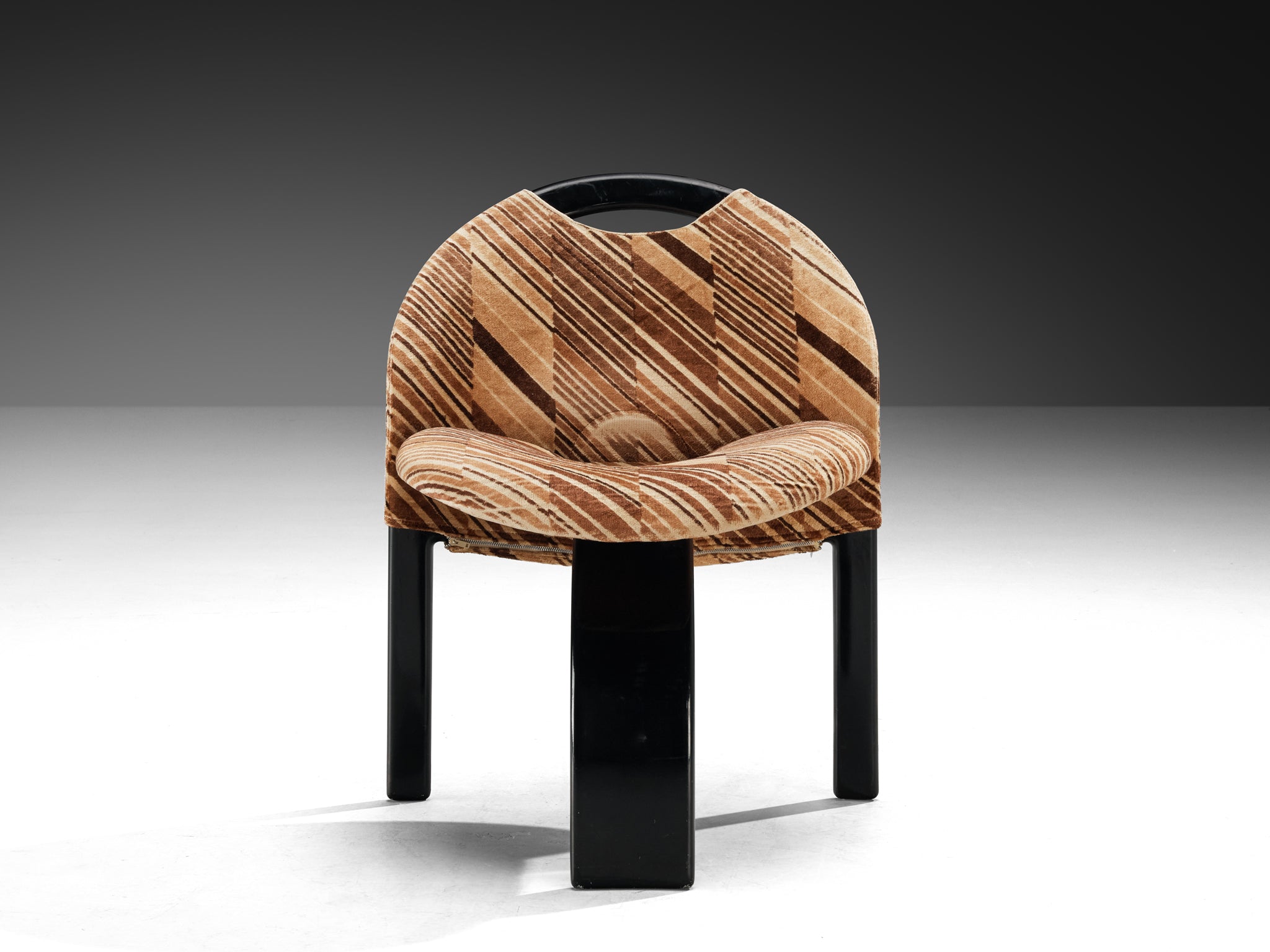 Giovanni Offredi for Saporiti Set of Four 'Sail' Dining Chairs in Velv