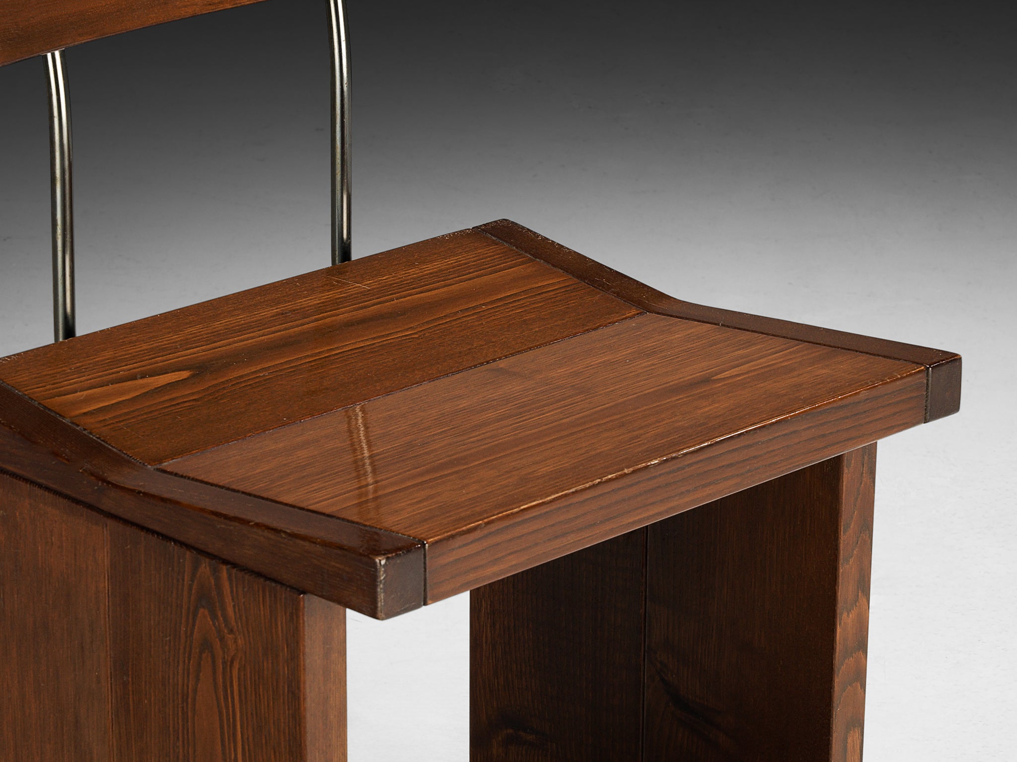 Tito Agnoli Set of Six 'Ilex' Dining Chairs in Solid Oak Seating Morentz