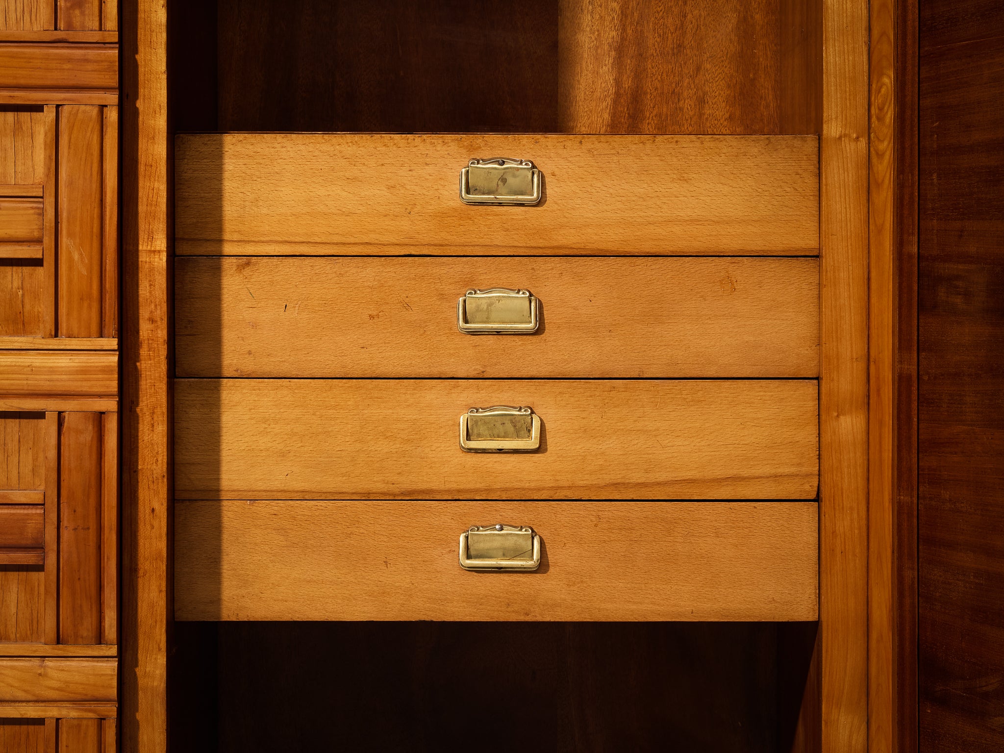 Paolo Buffa Large Highboard or Wardrobe in Cherry 1940s Case pieces and storage cabinets Morentz