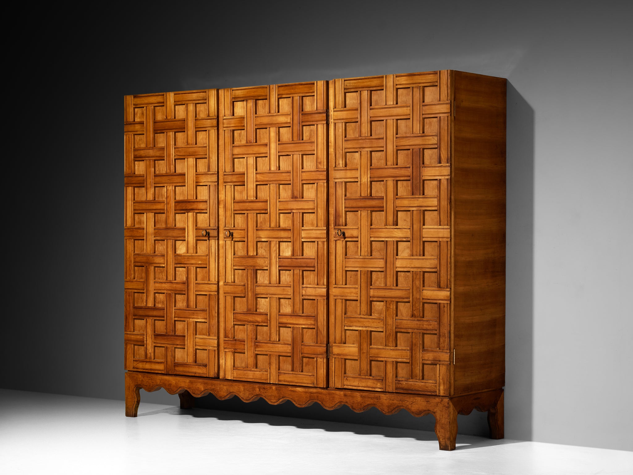 Paolo Buffa Large Highboard or Wardrobe in Cherry 1940s Case pieces and storage cabinets Morentz