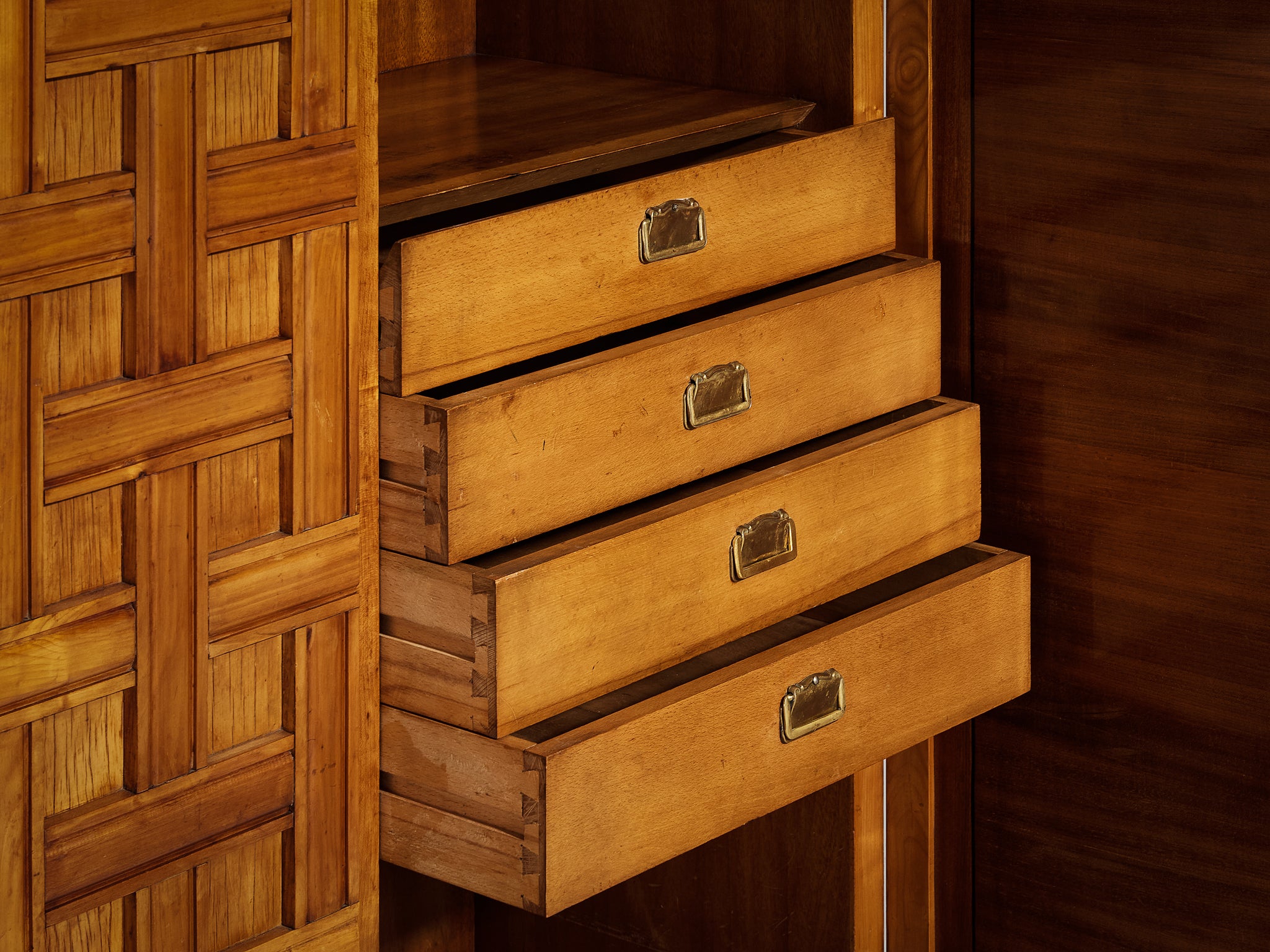 Paolo Buffa Large Highboard or Wardrobe in Cherry 1940s