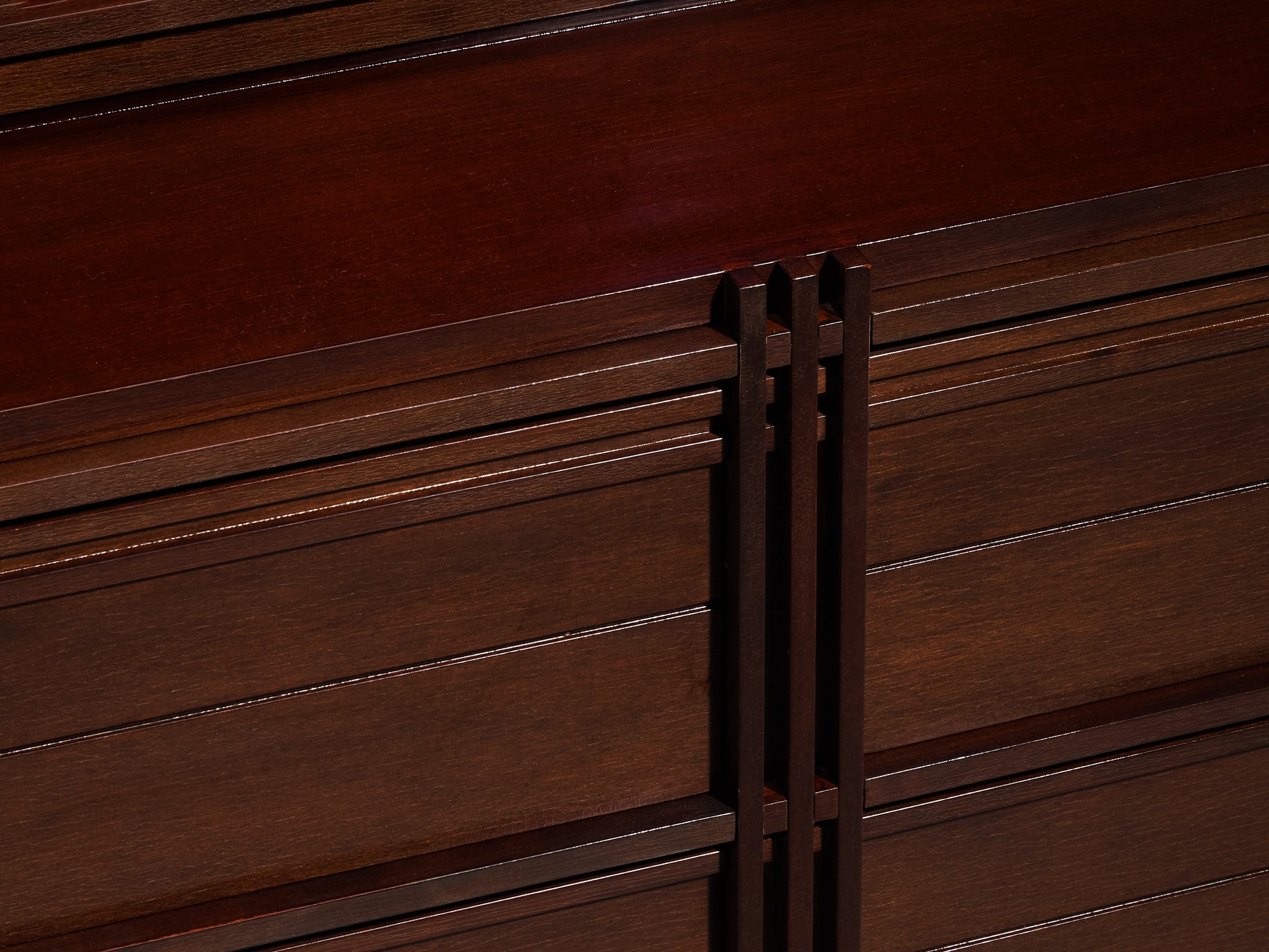 1940s Italian Chest of Drawers in Dark Red Stained Wood Case pieces and storage cabinets Morentz