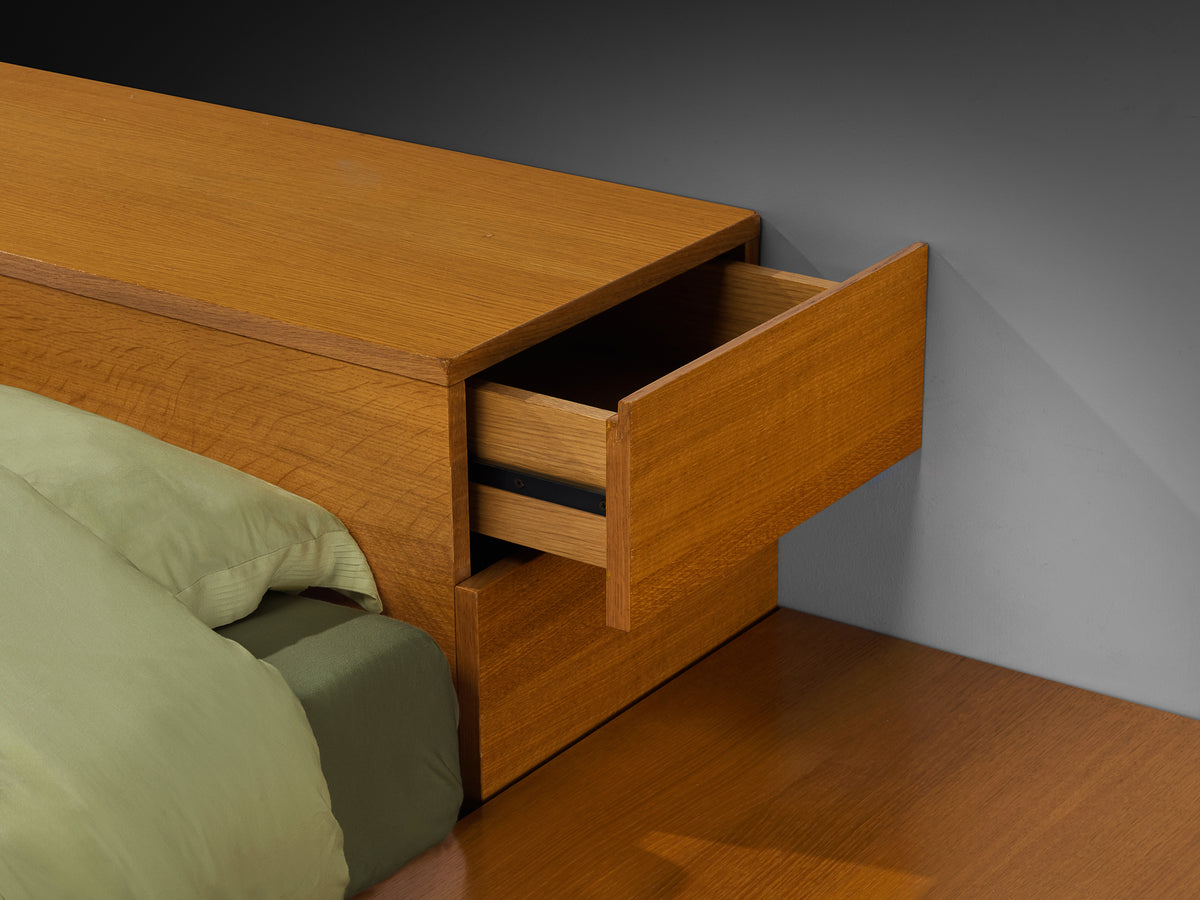 Cini Boeri for Arflex 'Tuttoletto' Queen Bed in Oak More Furniture and Collectibles Morentz