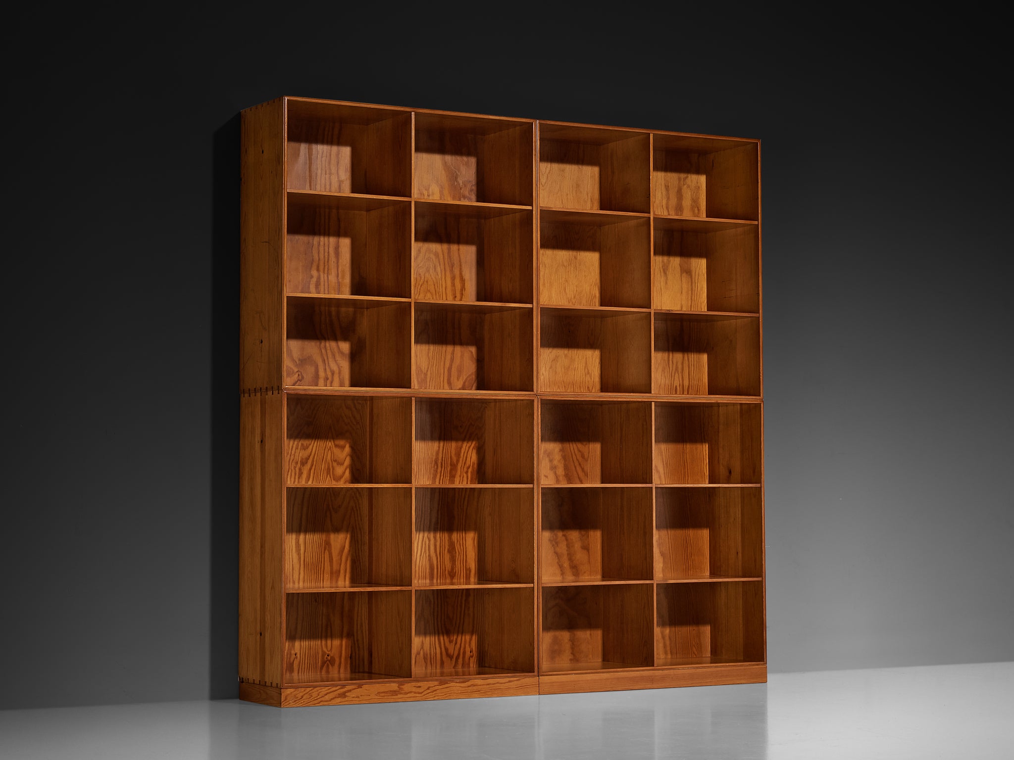 Mogens Koch for Rud Radmussen Modular Bookcase in Pine Case pieces and storage cabinets Morentz