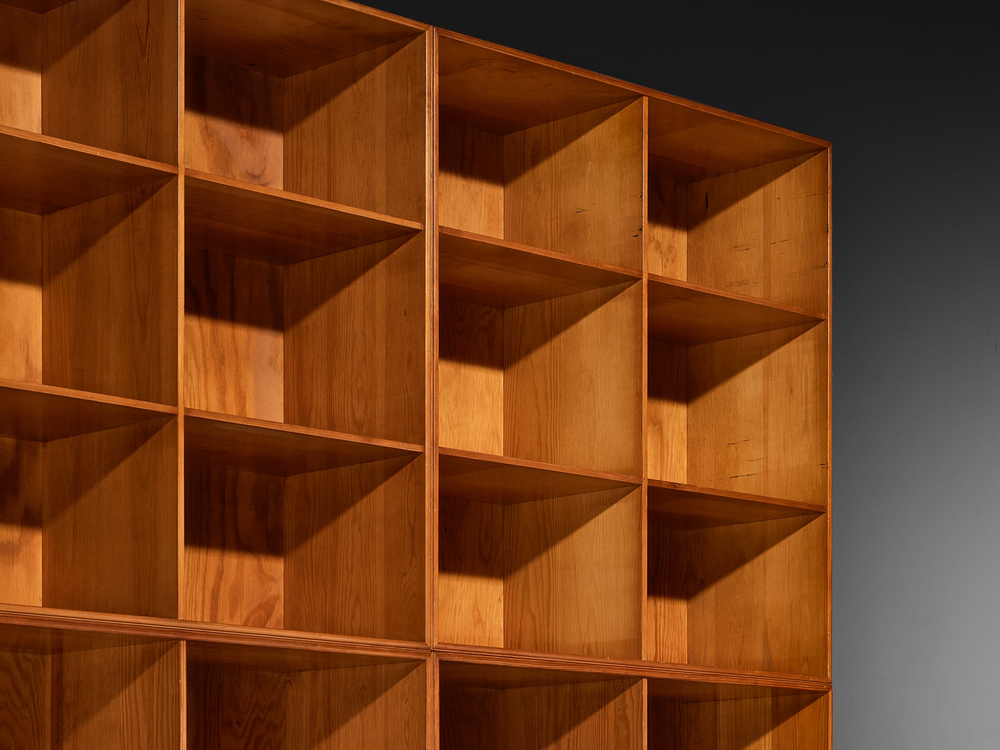 Mogens Koch for Rud Radmussen Modular Bookcase in Pine Case pieces and storage cabinets Morentz