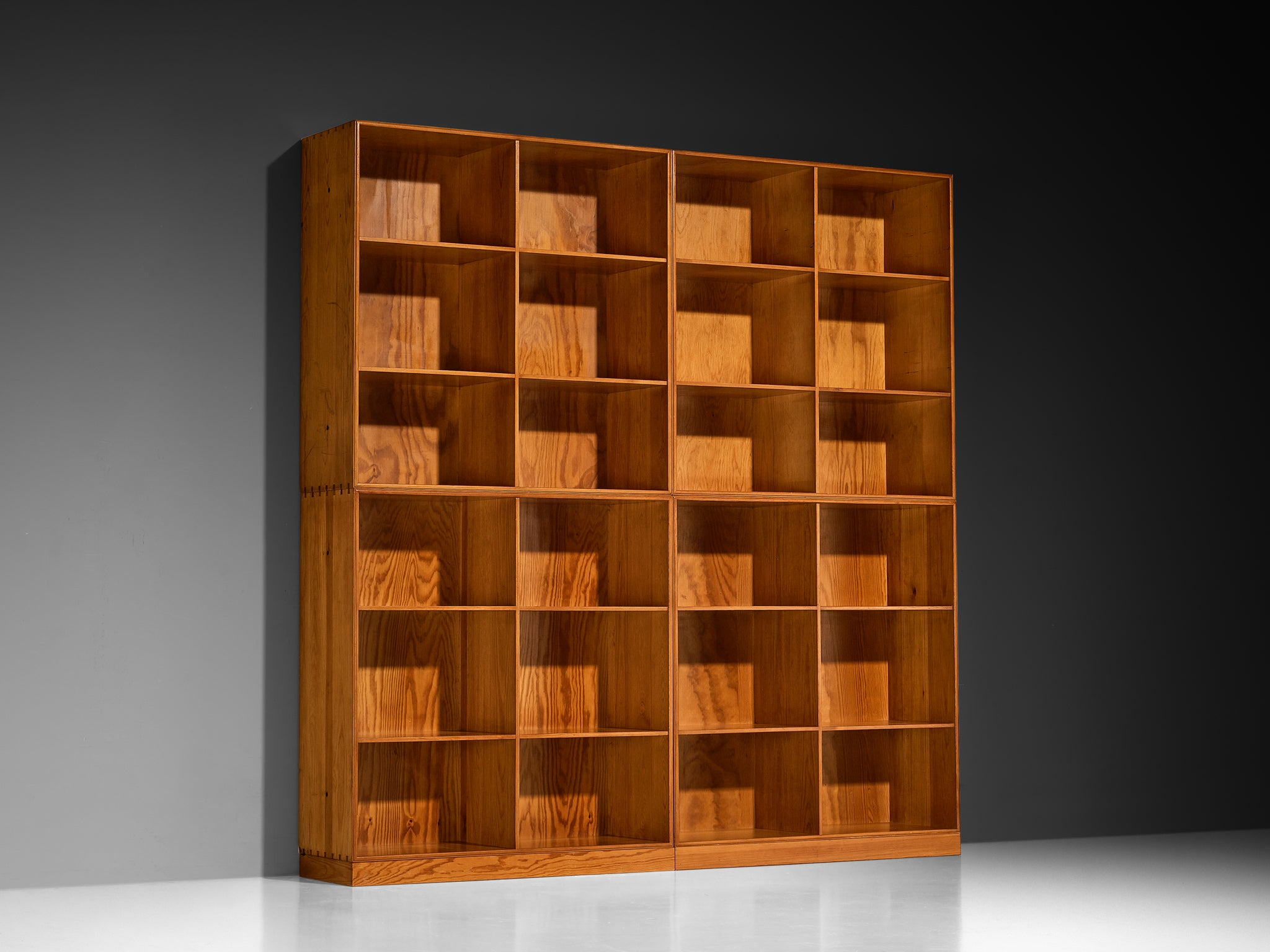 Mogens Koch for Rud Radmussen Modular Bookcase in Pine Case pieces and storage cabinets Morentz