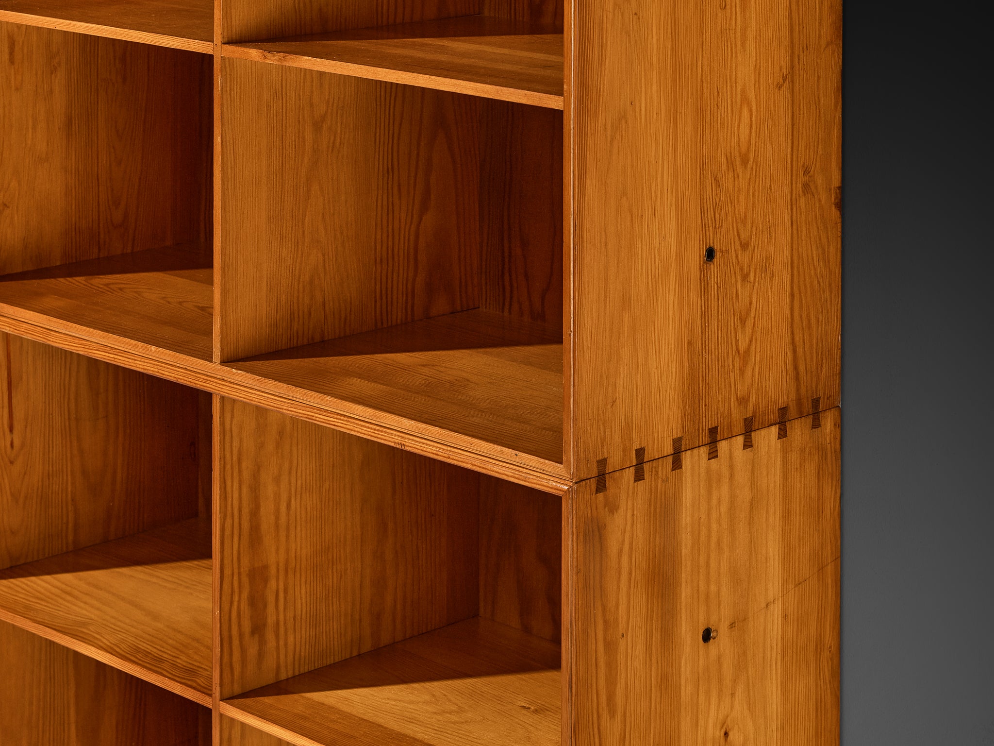 Mogens Koch for Rud Radmussen Modular Bookcase in Pine Case pieces and storage cabinets Morentz