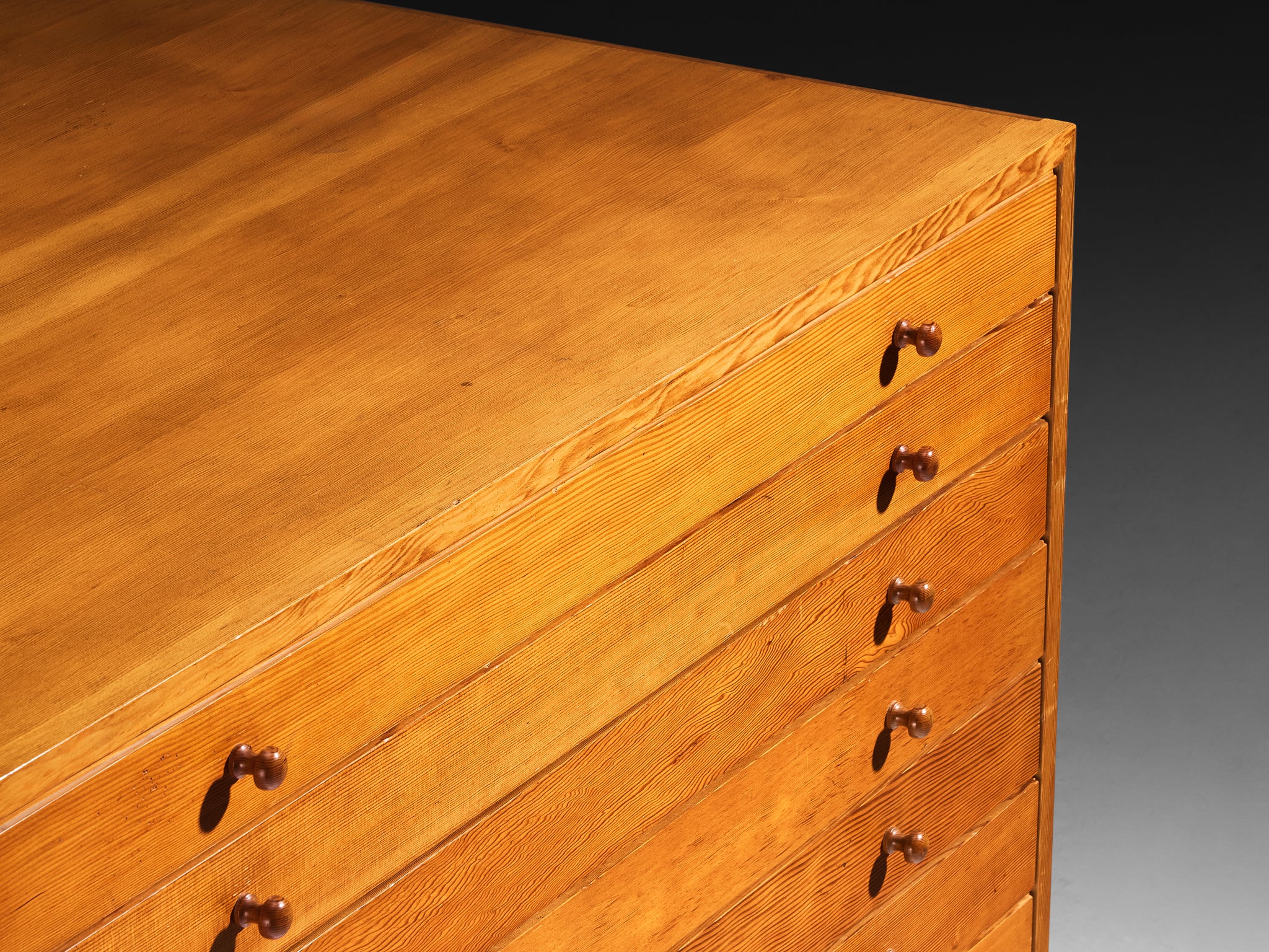 Rare Jørgen Magnussen for Peder Pedersen Chest of Drawers in Pine and Iron