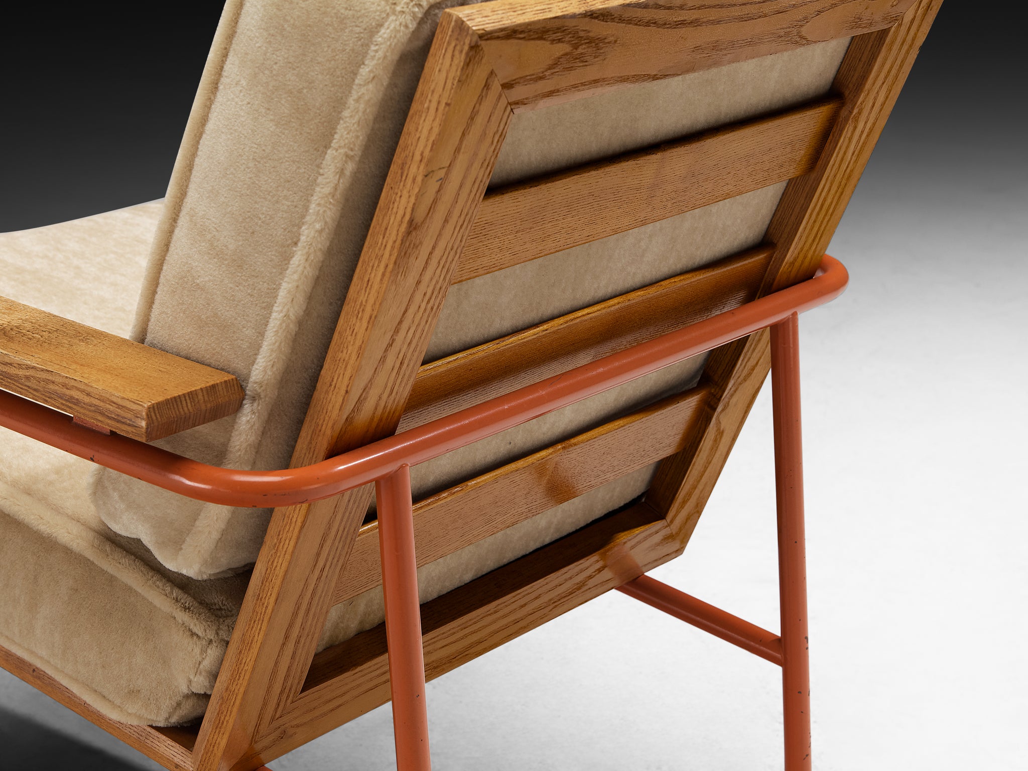 Unique Jørgen Magnussen for Peder Pedersen Pair of Lounge Chairs in Beige Mohair by Pierre Frey