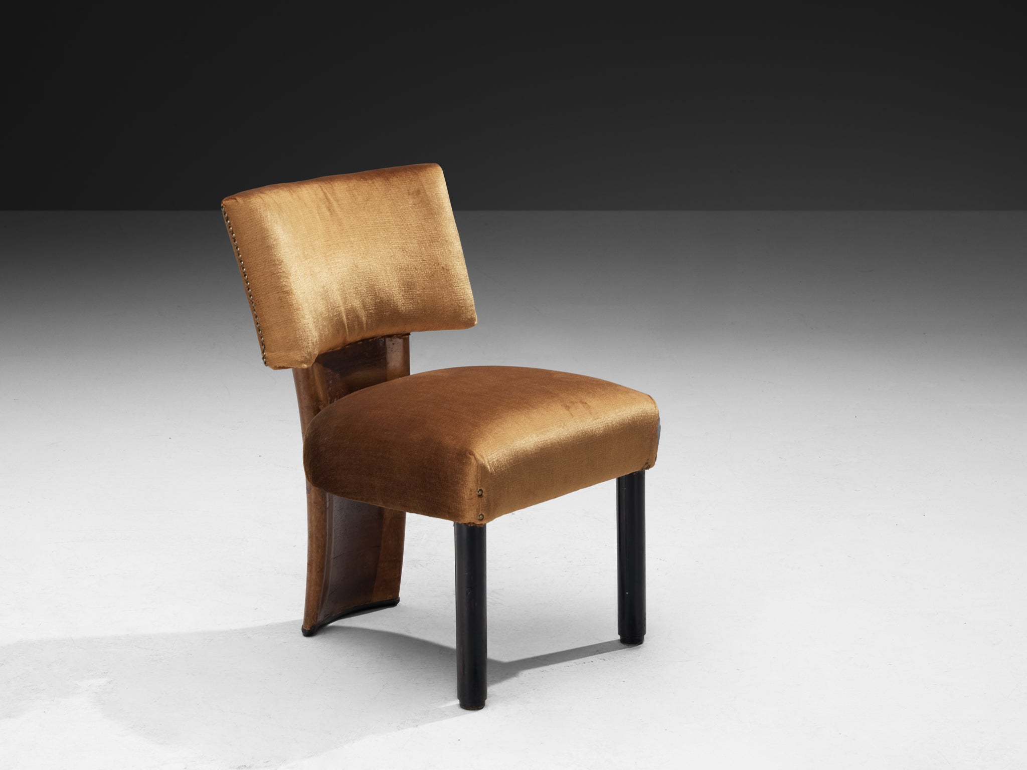 Ernesto Valabrega for Vittorio Valabrega Pair of Chairs in Walnut Seating Morentz