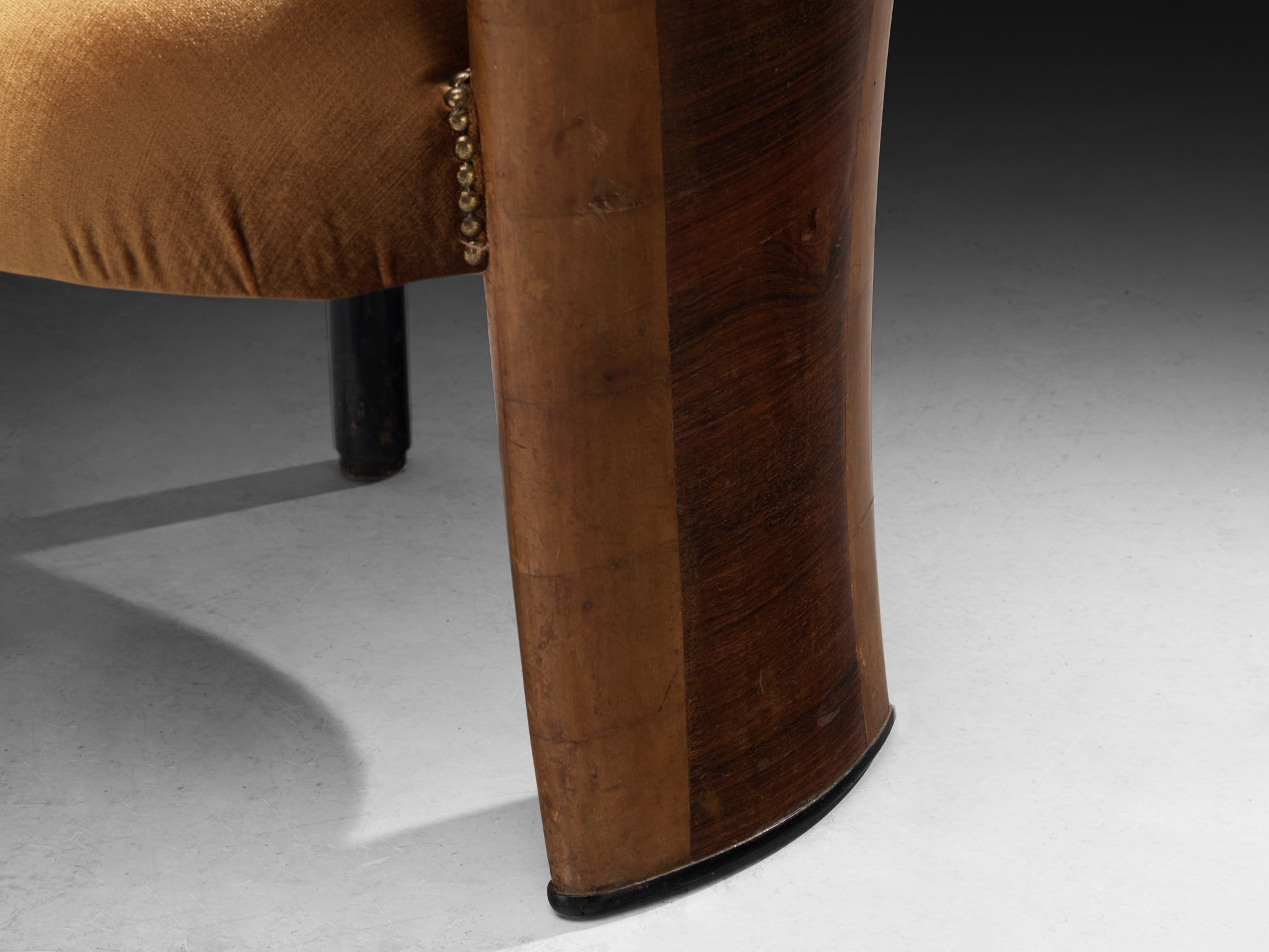 Ernesto Valabrega for Vittorio Valabrega Pair of Chairs in Walnut Seating Morentz