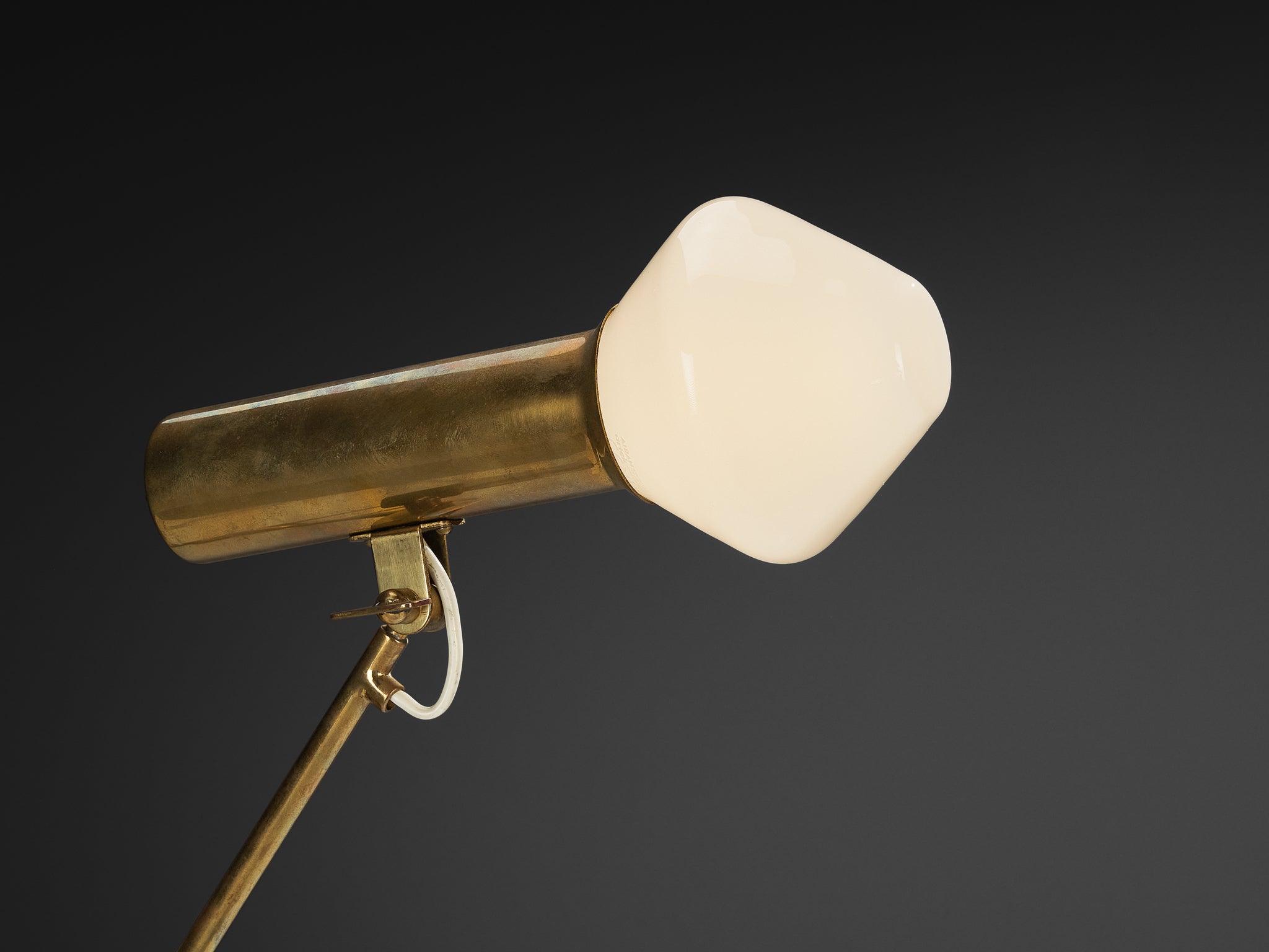 Tapio Wirkkala for Idman Rare Desk Lamp in Brass and Glass Lighting Morentz