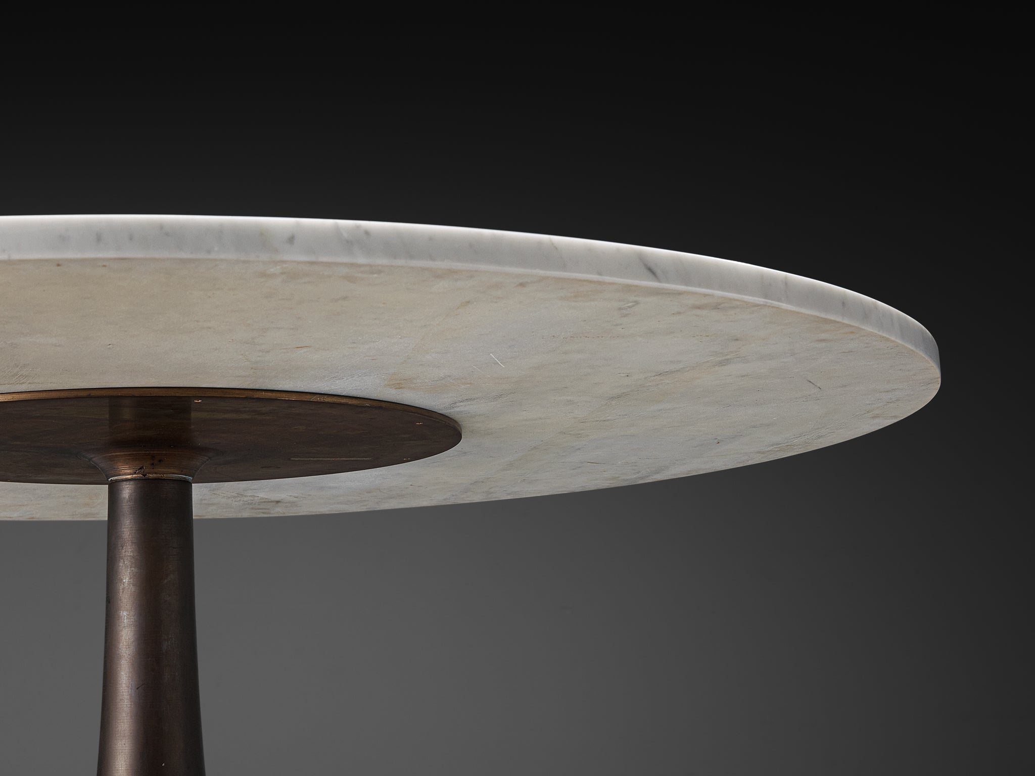 Angelo Mangiarotti for Bernini Sculptural Dining Table 302 in Marble and Bronze Tables Morentz