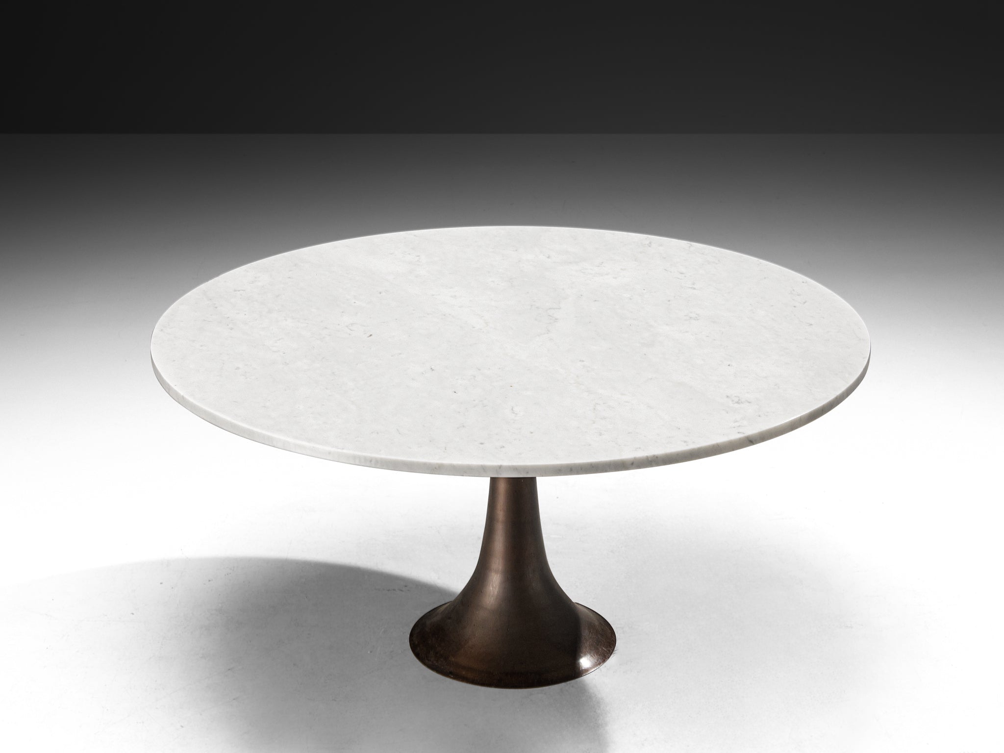 Angelo Mangiarotti for Bernini Sculptural Dining Table 302 in Marble and Bronze Tables Morentz