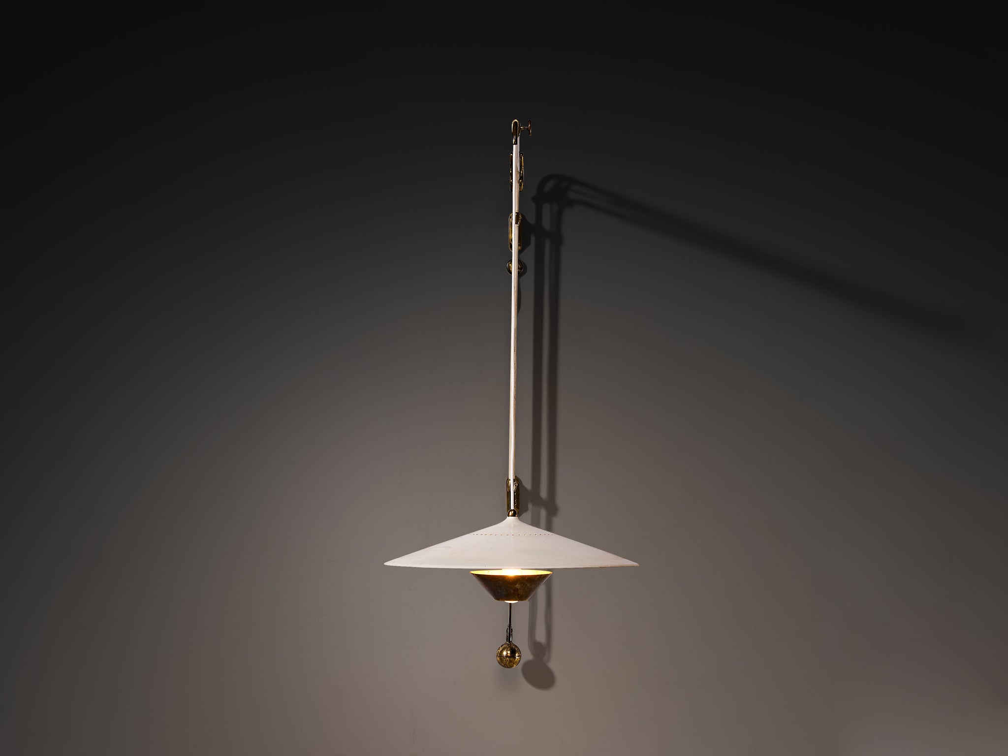 Franco Buzzi for O-Luce Wall Light in Brass and Aluminum Lighting Morentz