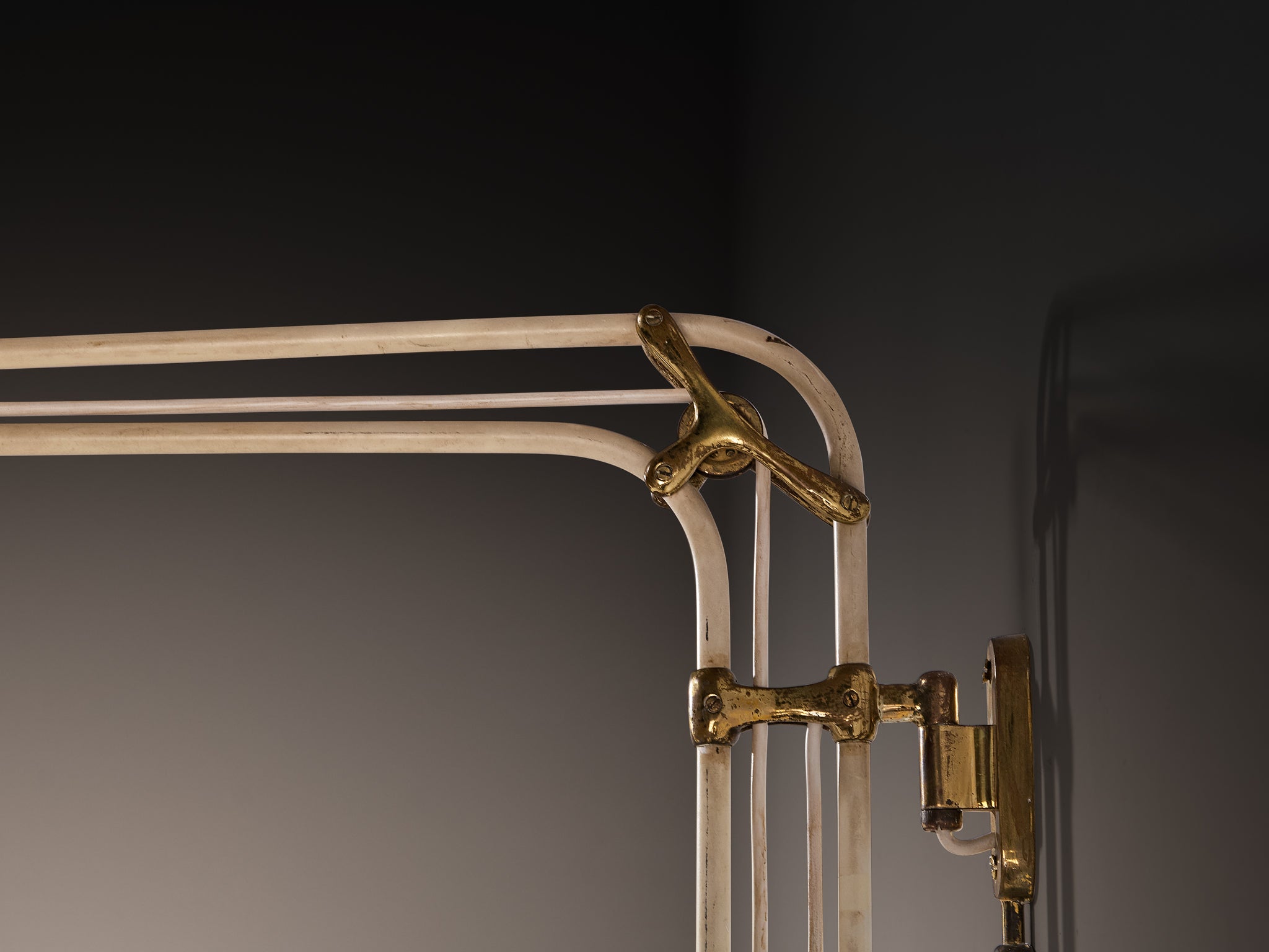 Franco Buzzi for O-Luce Wall Light in Brass and Aluminum Lighting Morentz