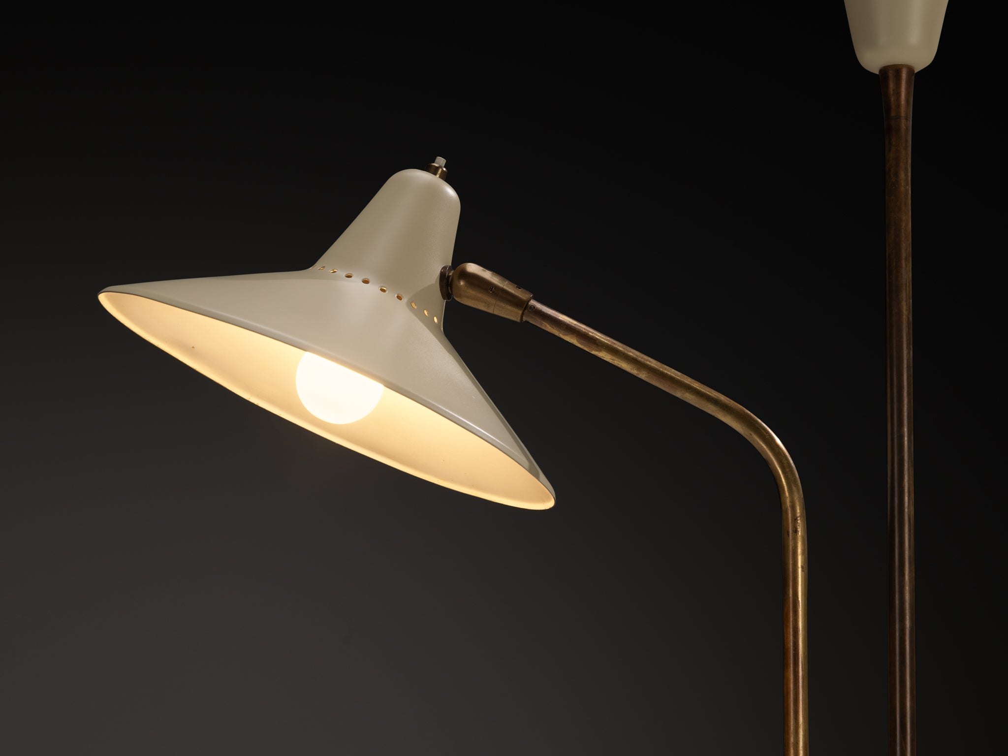 Rare Giuseppe Ostuni for O-Luce ’339/3’ Three-Armed Floor Lamp Lighting Morentz