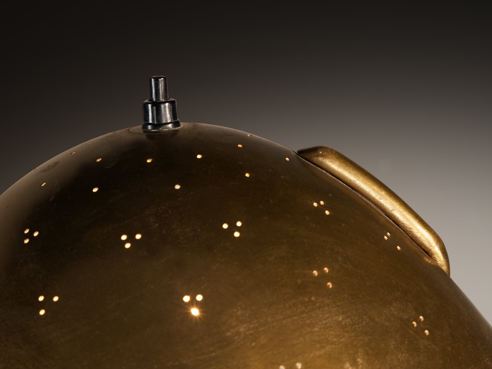 Paavo Tynell for Taito Oy '9209' Table Lamp in Brass and Cane Lighting Morentz