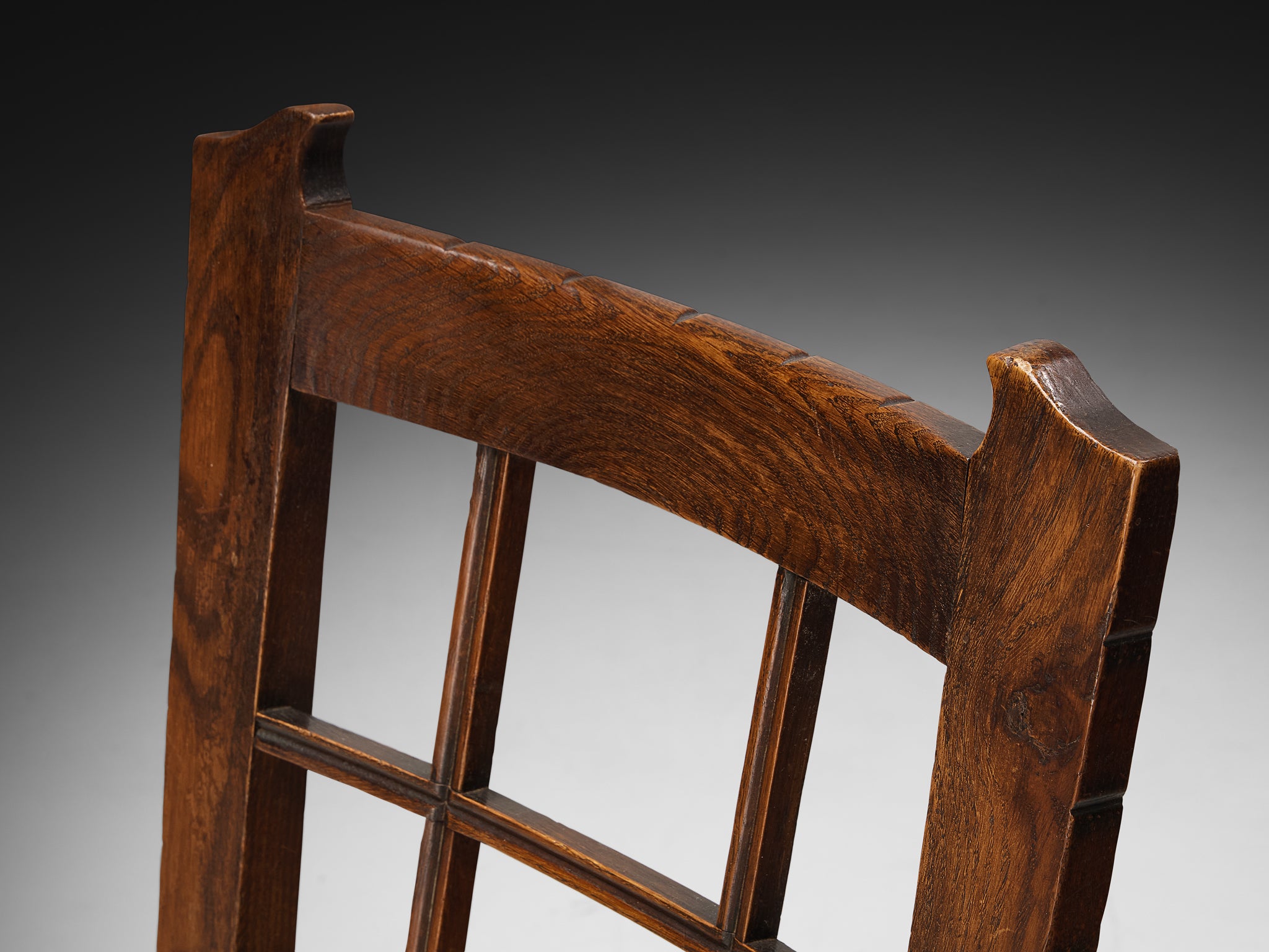 Ernesto Valabrega for Vittorio Valabrega Set of Six Chairs in Oak and Pierre Frey Velvet Seating Morentz