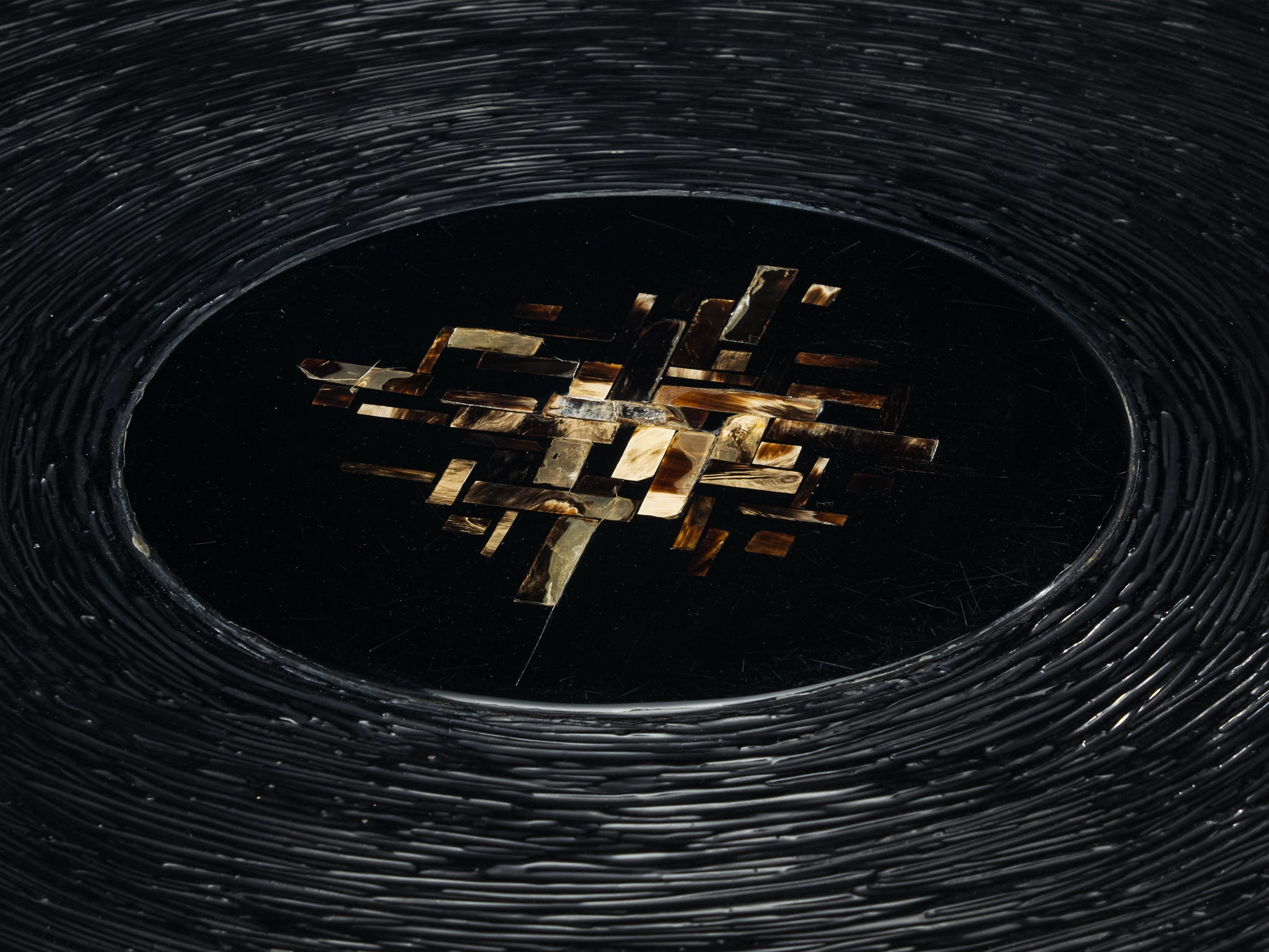 Jean Claude Dresse 'Crescendo' Dining or Center Table in Dark Resin Tables Morentz