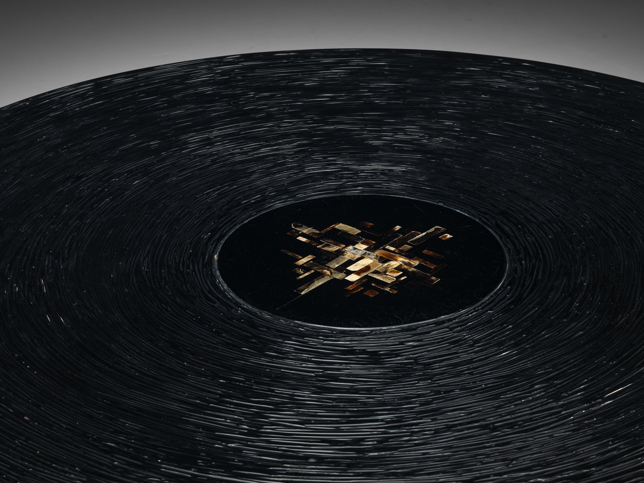 Jean Claude Dresse 'Crescendo' Dining or Center Table in Dark Resin Tables Morentz