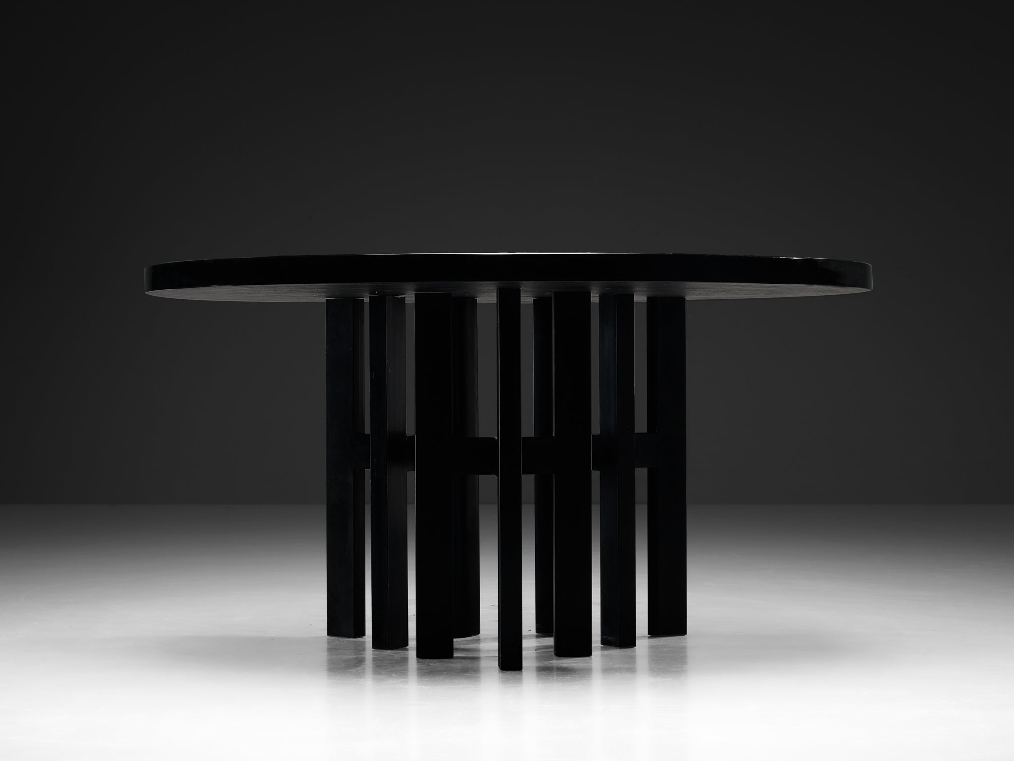 Jean Claude Dresse 'Crescendo' Dining or Center Table in Dark Resin Tables Morentz