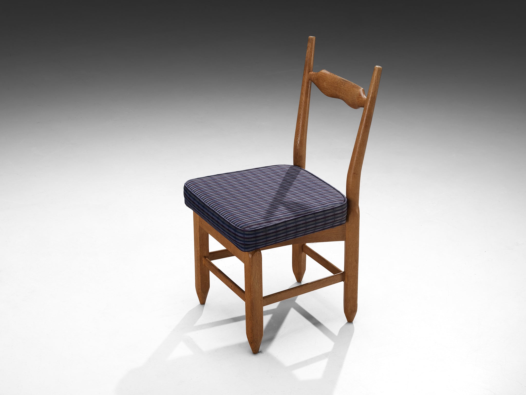 Guillerme & Chambron Set of Six 'Charles' Dining Chairs in Solid Oak Seating Morentz