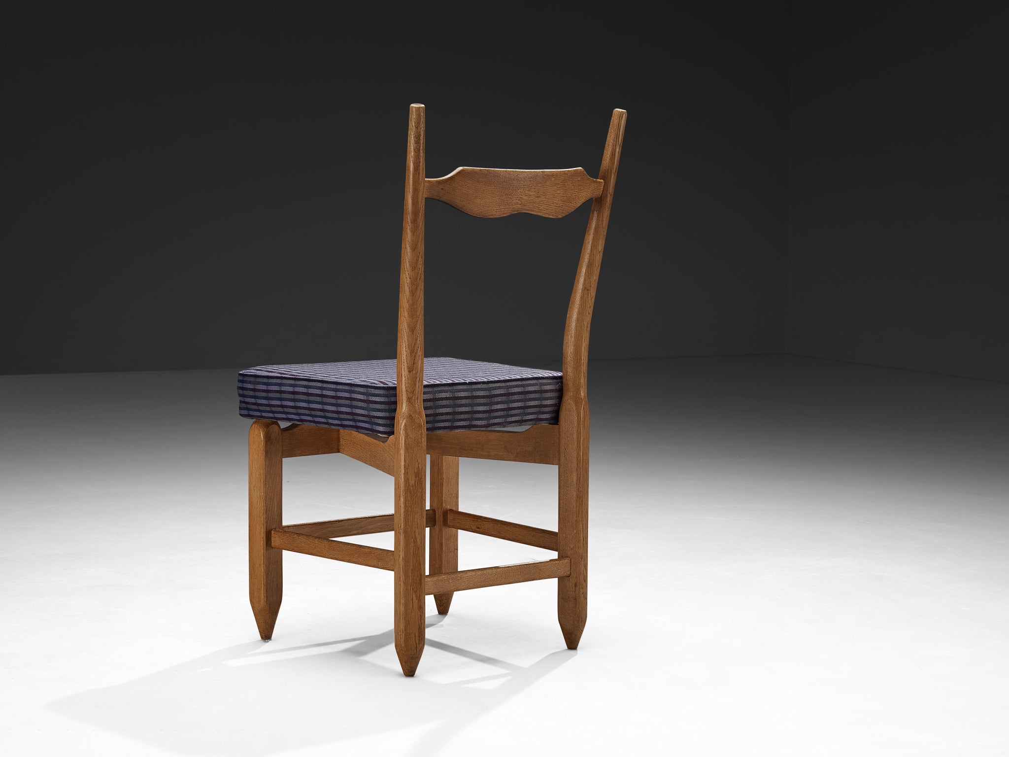 Guillerme & Chambron Set of Six 'Charles' Dining Chairs in Solid Oak Seating Morentz
