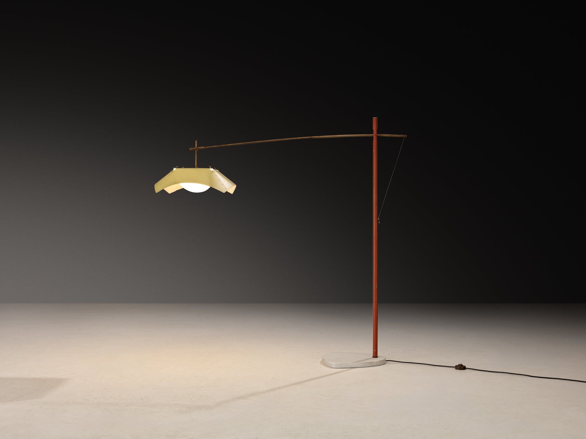 Rare Angelo Lelii for Arredoluce Floor Lamp Lighting Morentz