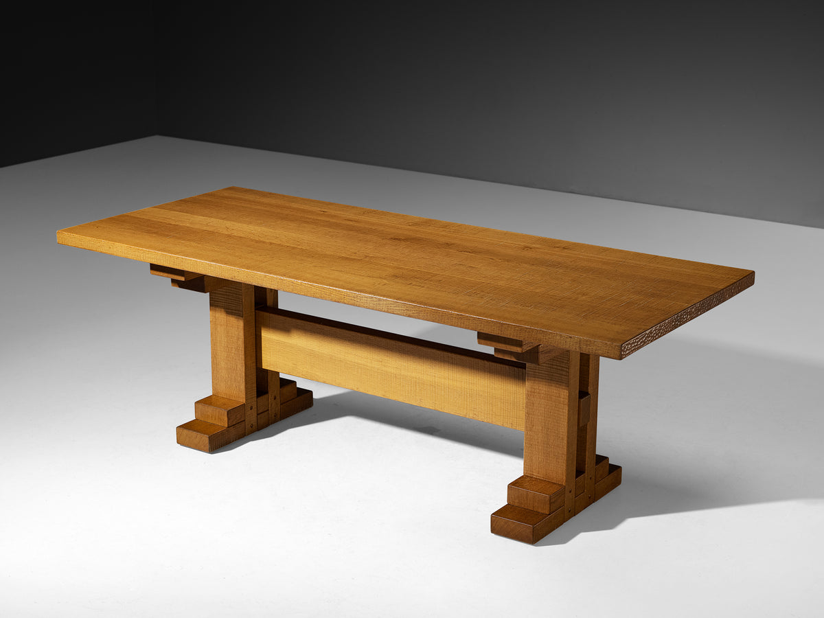 Giuseppe Rivadossi for Officina Rivadossi Dining Table in Oak Tables Morentz