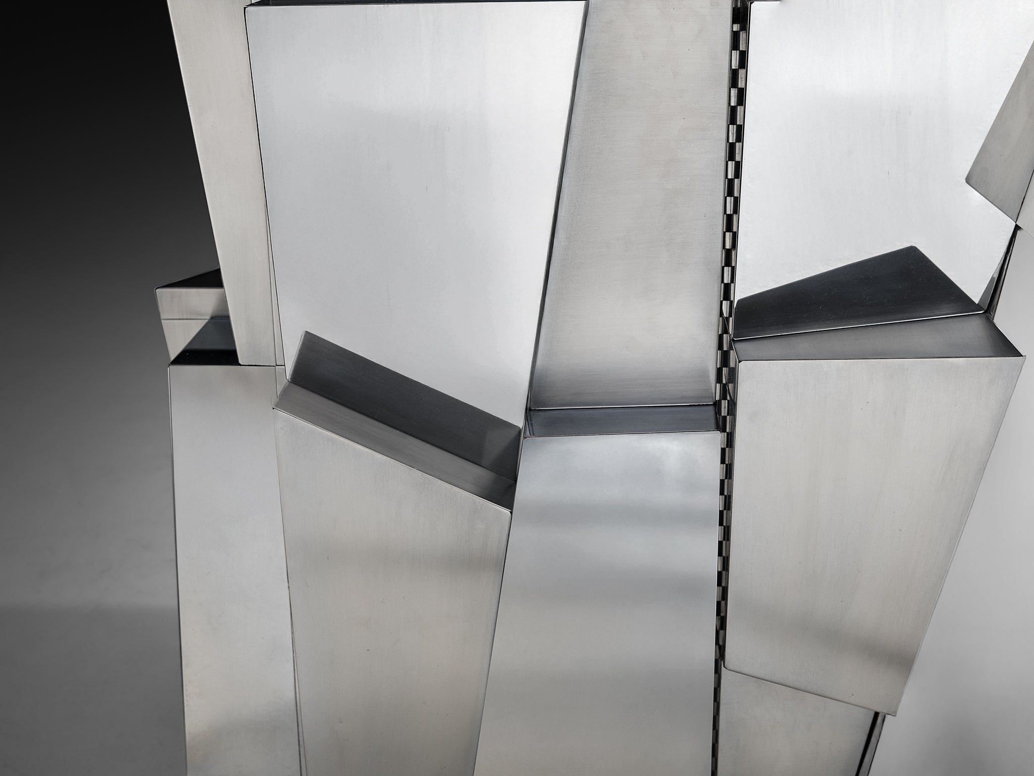 Paul Evans for Directional Faceted 'PE 300' Cabinet in Steel Case pieces and storage cabinets Morentz