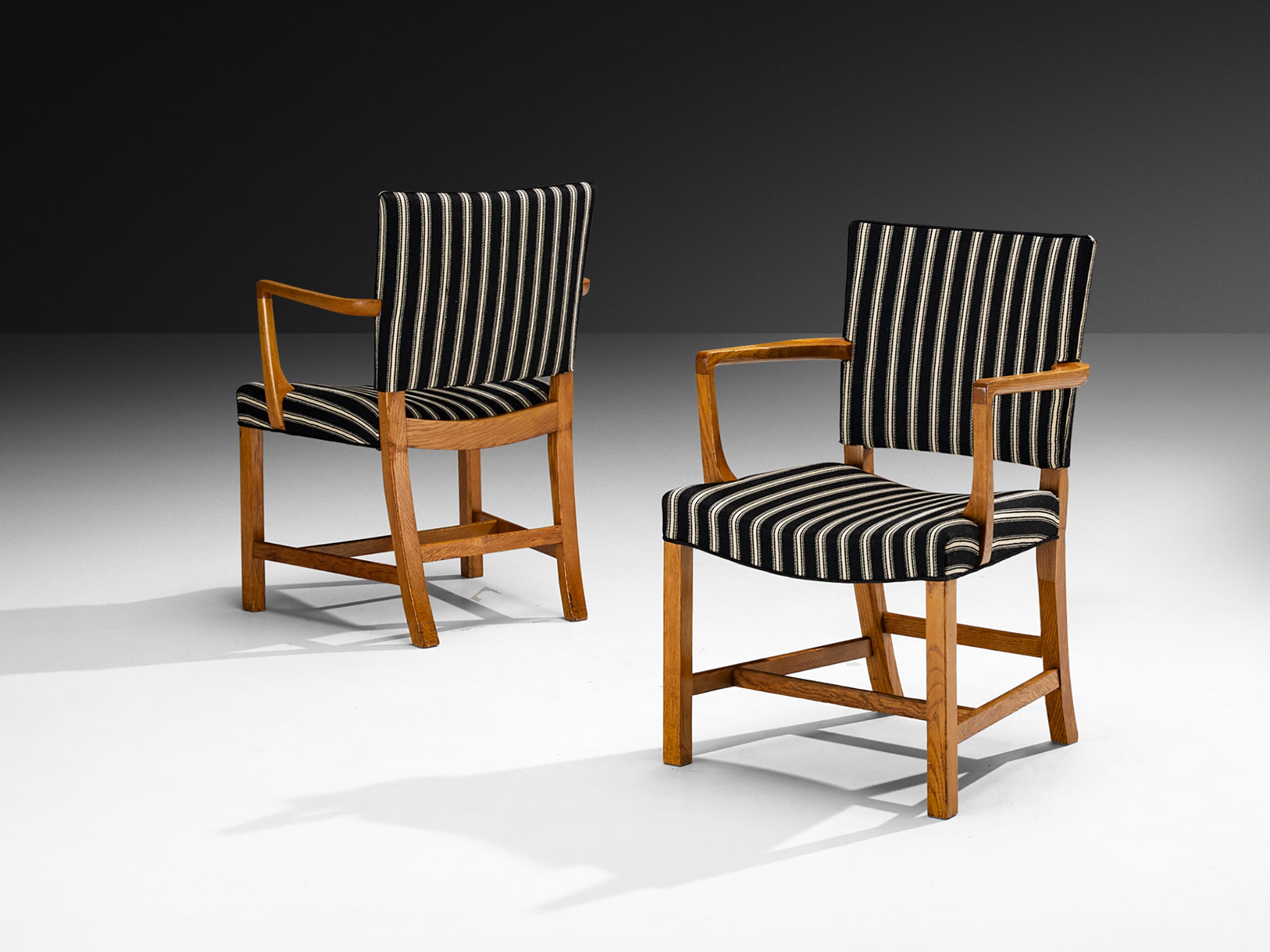 Kaare Klint for Rud. Rasmussens Snedkerier Pair of '3758A' Red Dining Chairs Seating Morentz