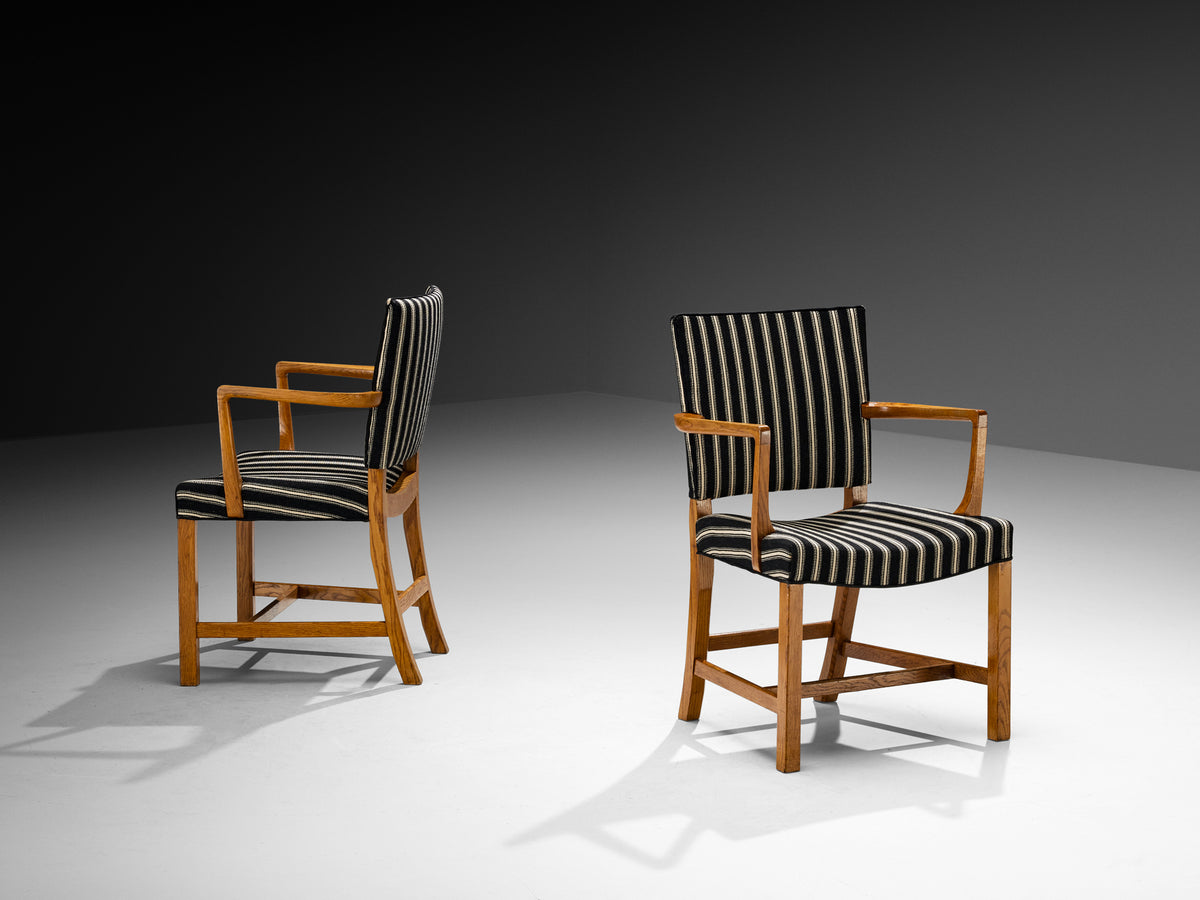 Kaare Klint for Rud. Rasmussens Snedkerier Pair of '3758A' Red Dining Chairs Seating Morentz
