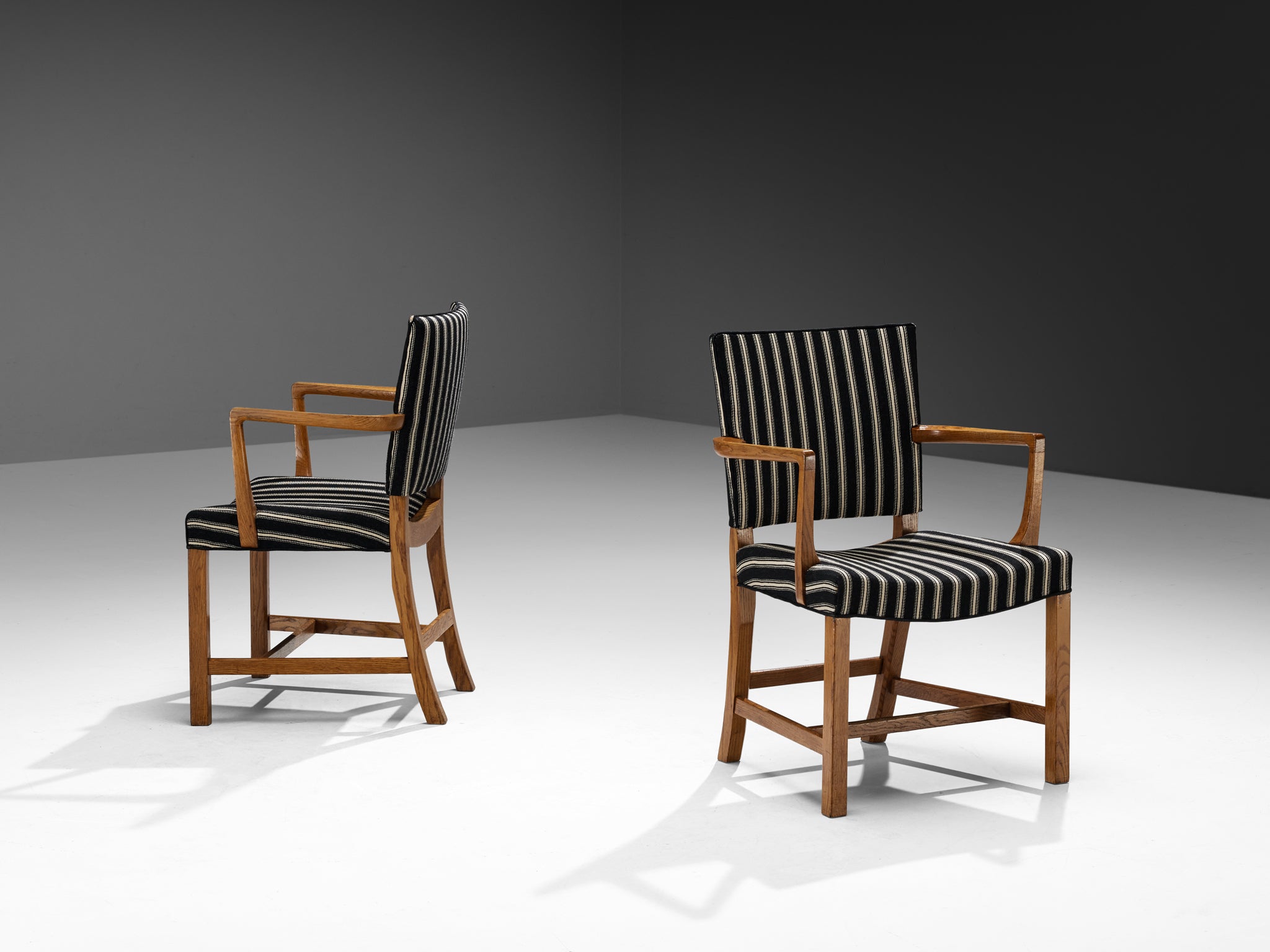 Kaare Klint for Rud. Rasmussens Snedkerier Set of Six '3758A' Red Dining Chairs Seating Morentz